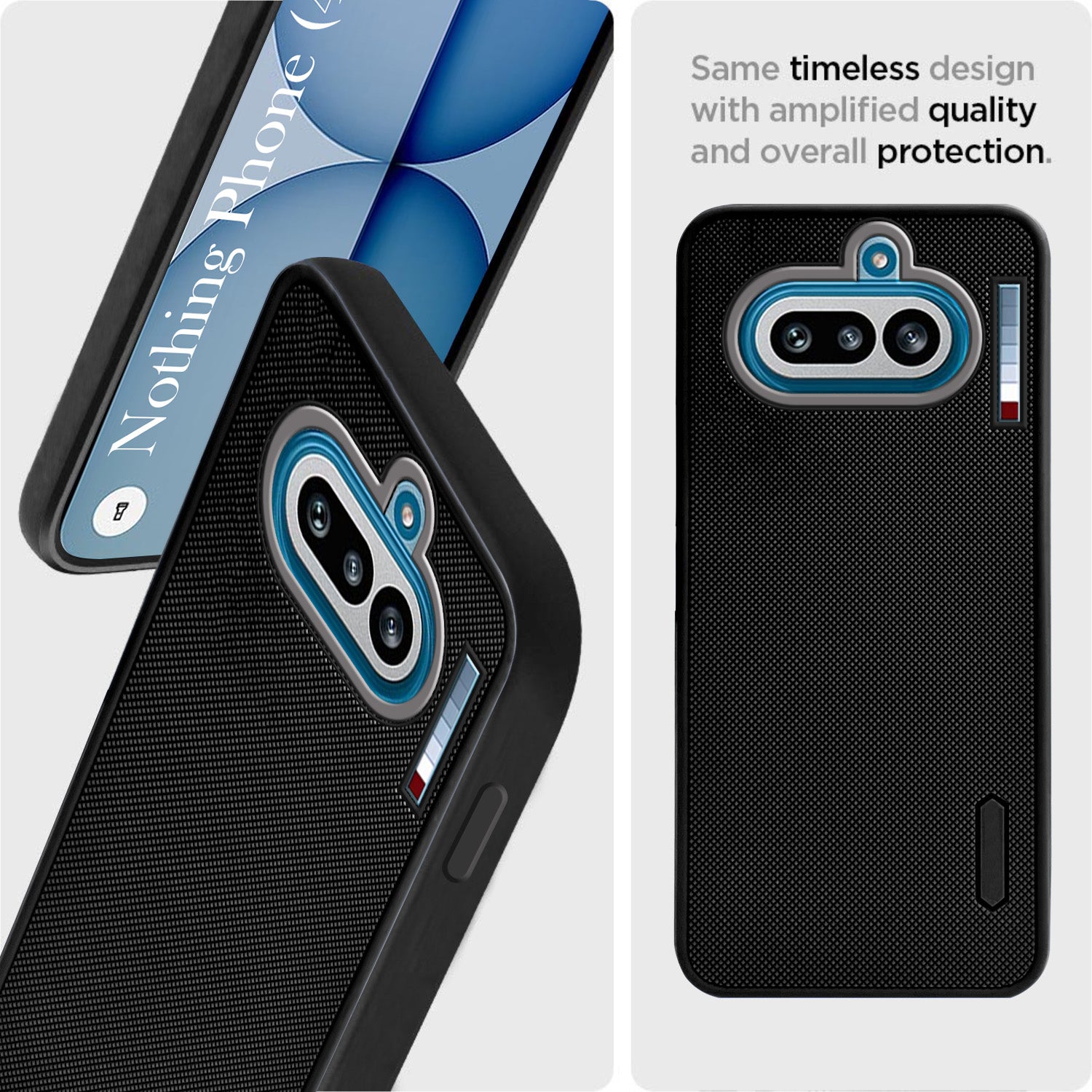 For Nothing Phone 4A 5G Back Cover Case Rubberised (Textured Grip Design | Micro-Fiber Cloth Inside | Slim and Light Weight | SoFt Touch and Feel)