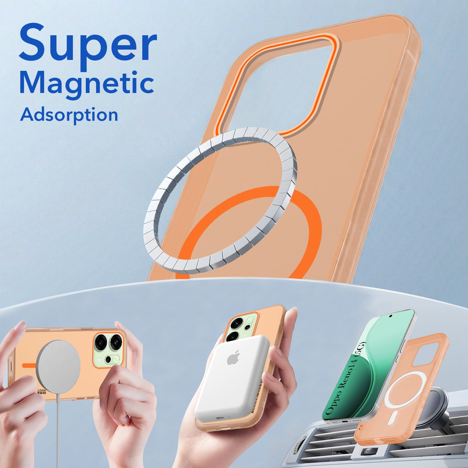 For Oppo Reno14 5G | Oppo Reno 14 5G Back Cover Case (Soft Touch | Camera Bump Protection | MagSafe Compatible | Matte Finish)