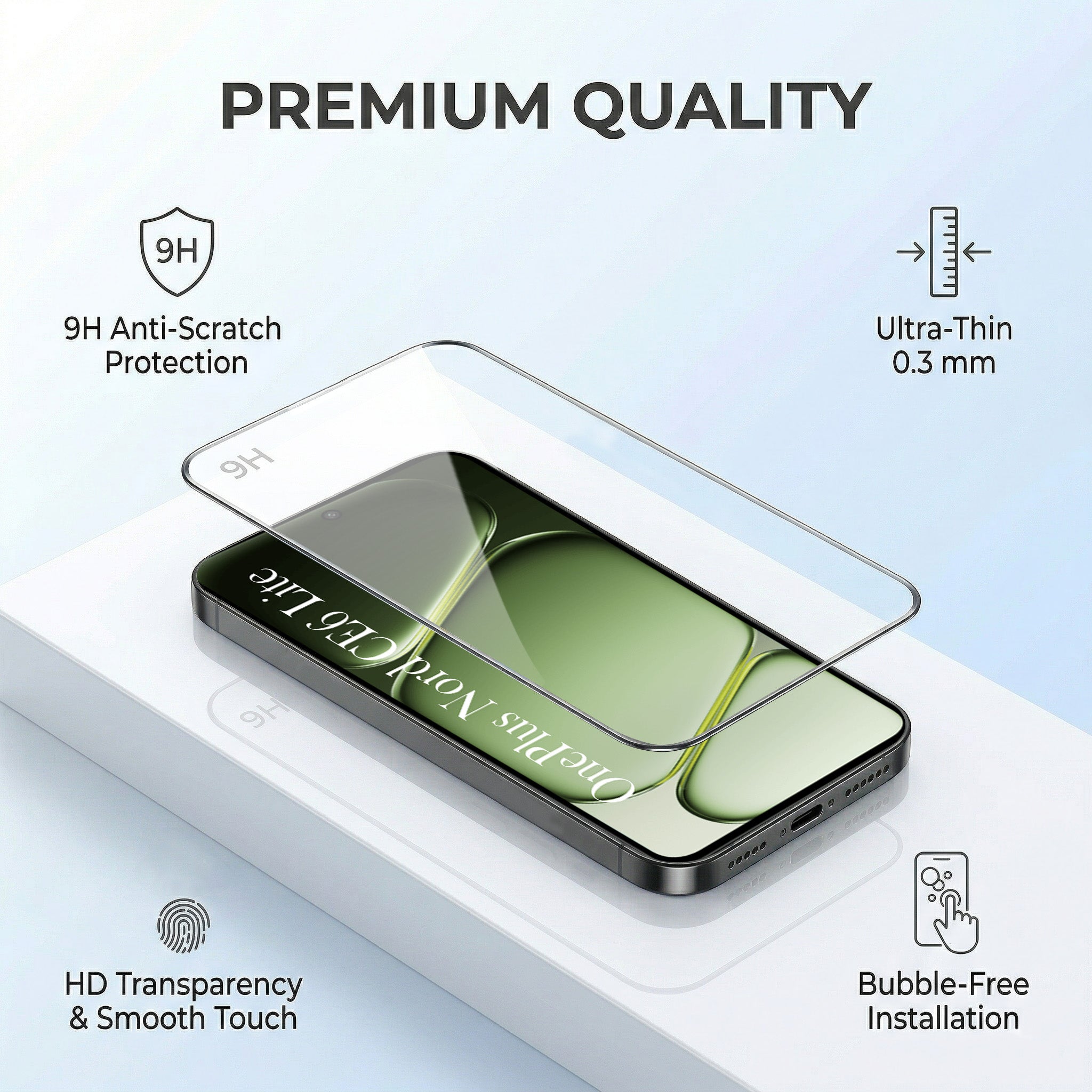 Fore OnePlus Nord CE 6 Lite Combo (Textured Grip Design | Micro-Fiber Cloth Inside | Oleophobic Coating Screen Glass)