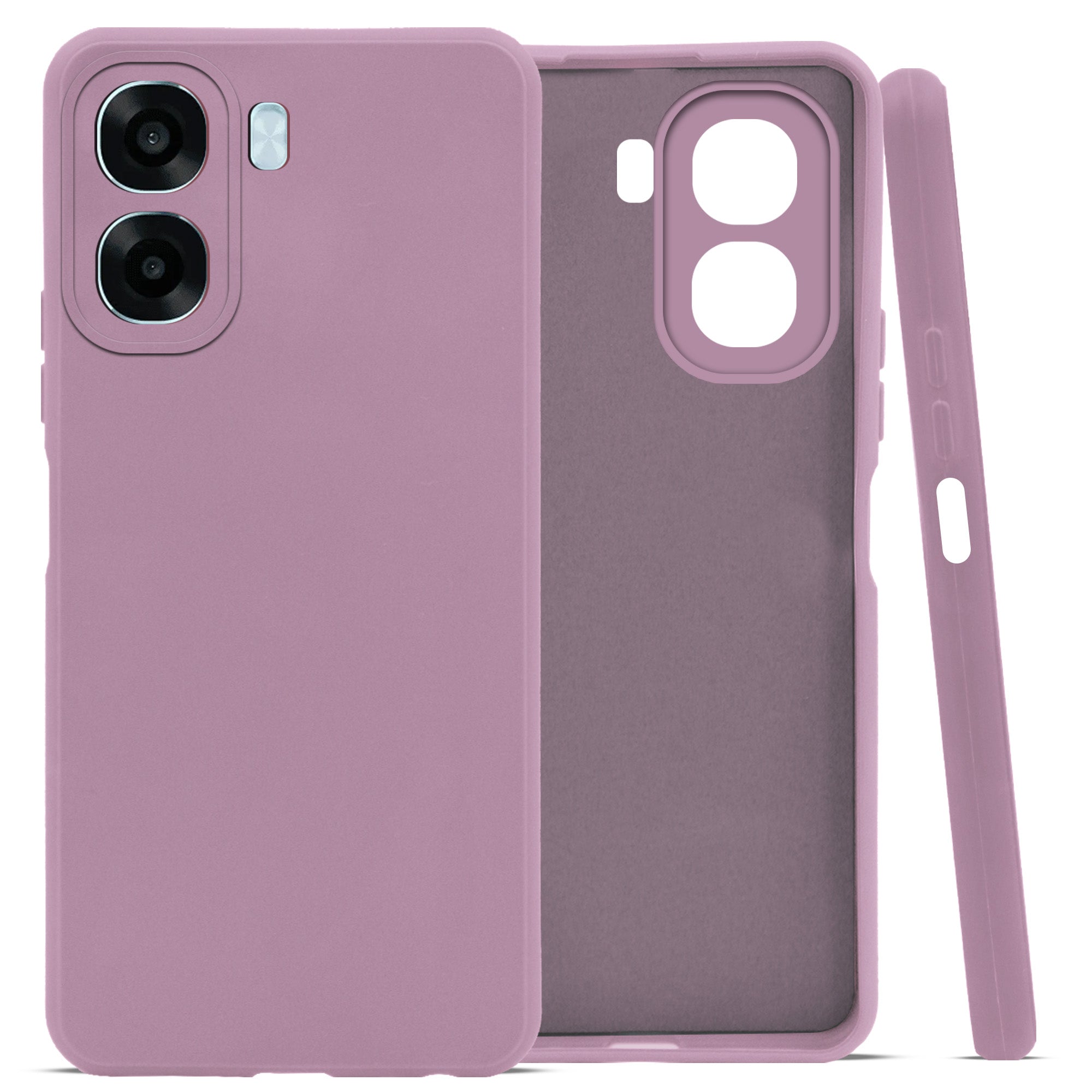For Oppo K14x 5G Back Cover Case (Matte Finish Silicone with Inside Fiber cloth)