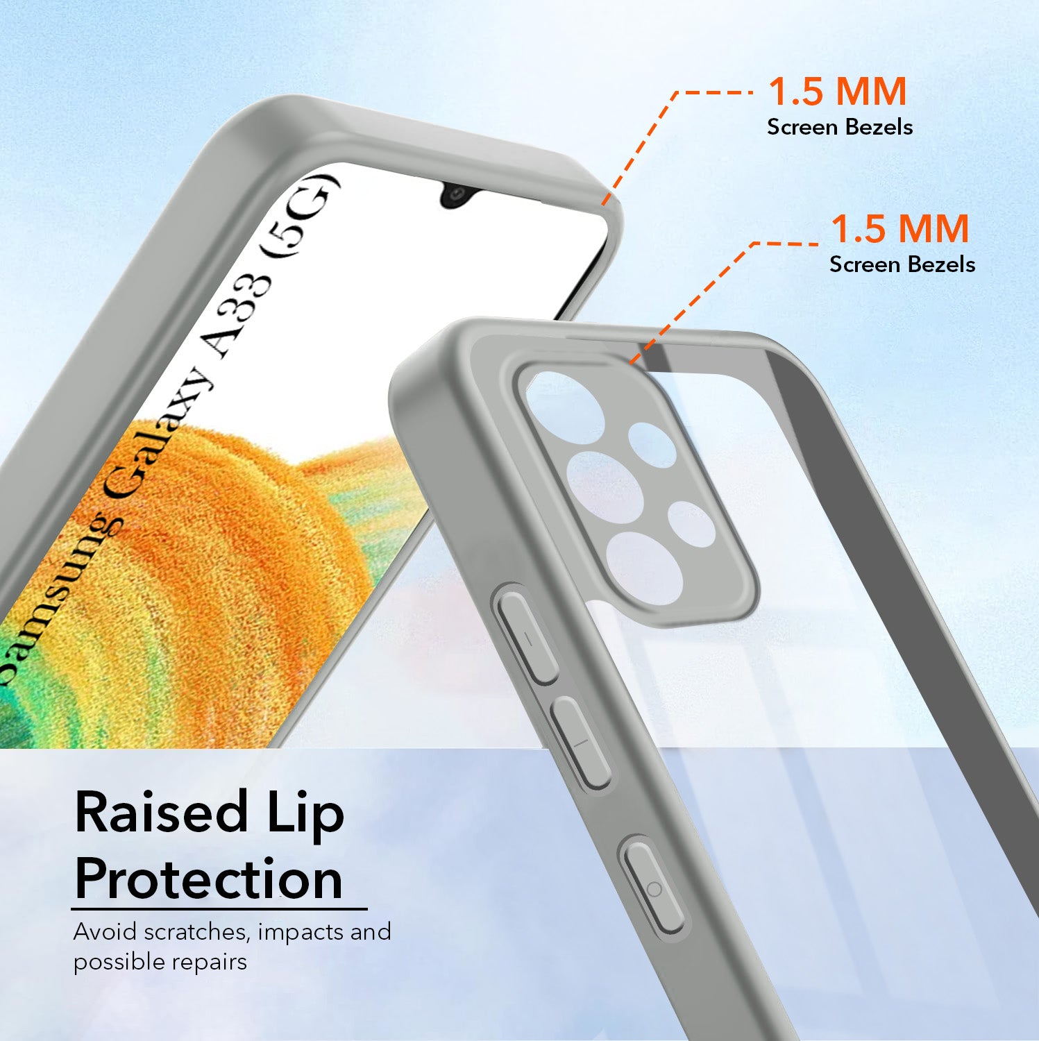 For Samsung Galaxy A33 5G Back Cover Case Ultra-Hybrid (Lifetime Anti Yellow | Anti Scratch | Crystal Clear Shockproof)