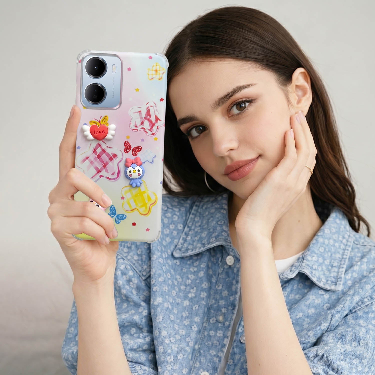 For Redmi 15A 5G Back Cover Case (3D Cute Cartoons | Hard Back Side Soft | Matte Premium Finish | HD Printing)