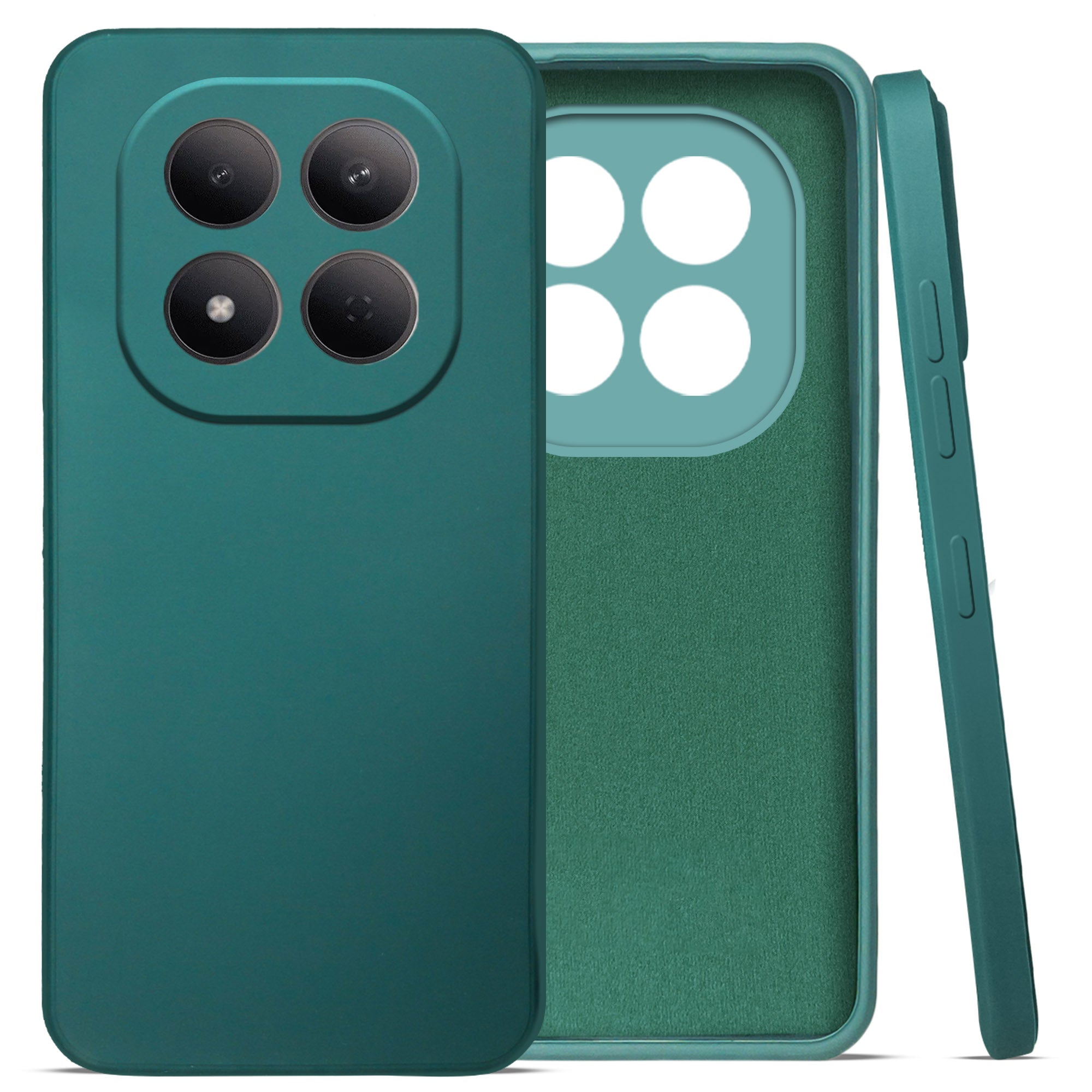 For Xiaomi Redmi Note 15 Pro 5G Back Cover Case (Matte Finish Silicone with Inside Fiber cloth)