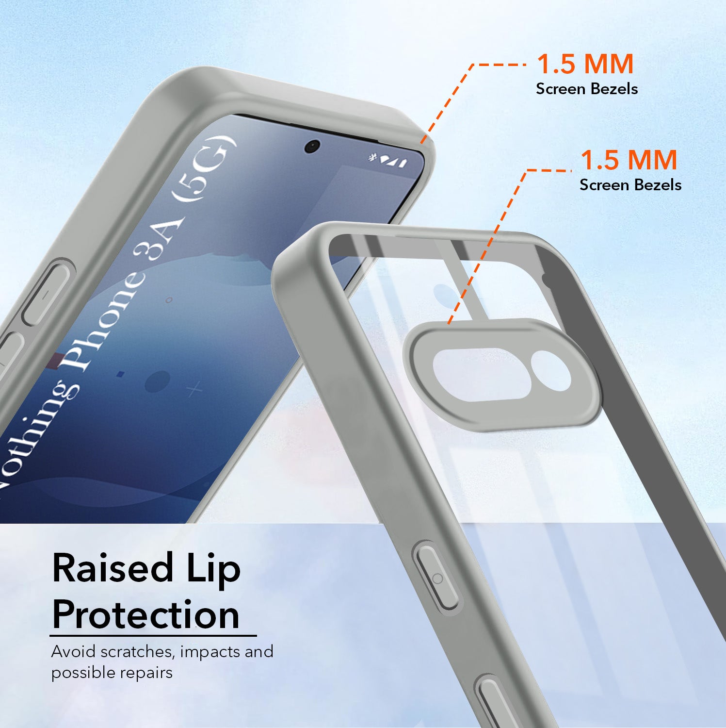 For Nothing Phone 3A Back Cover Case (Lifetime Anti Yellow | Anti Scratch | Crystal Clear Shockproof)