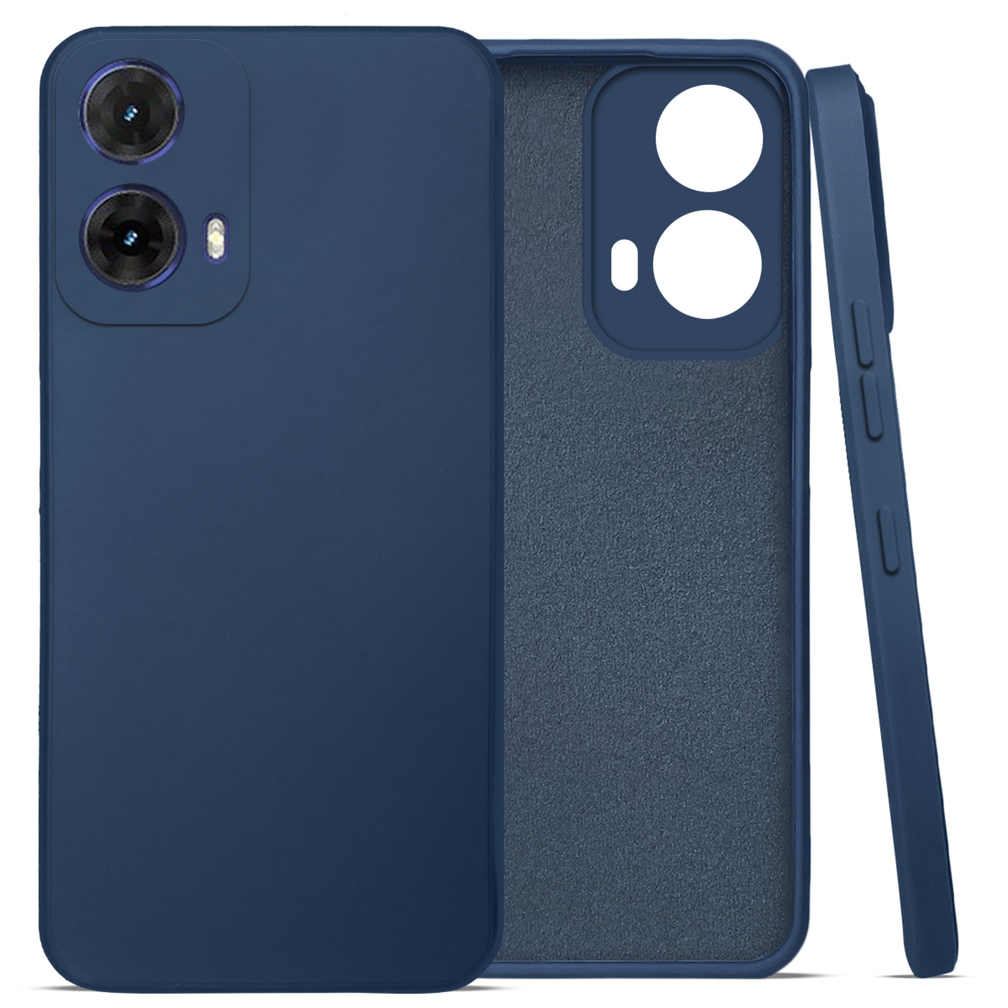 For Motorola Moto G85 5G Back Cover Case (Matte Finish Silicone with Inside Fiber cloth)