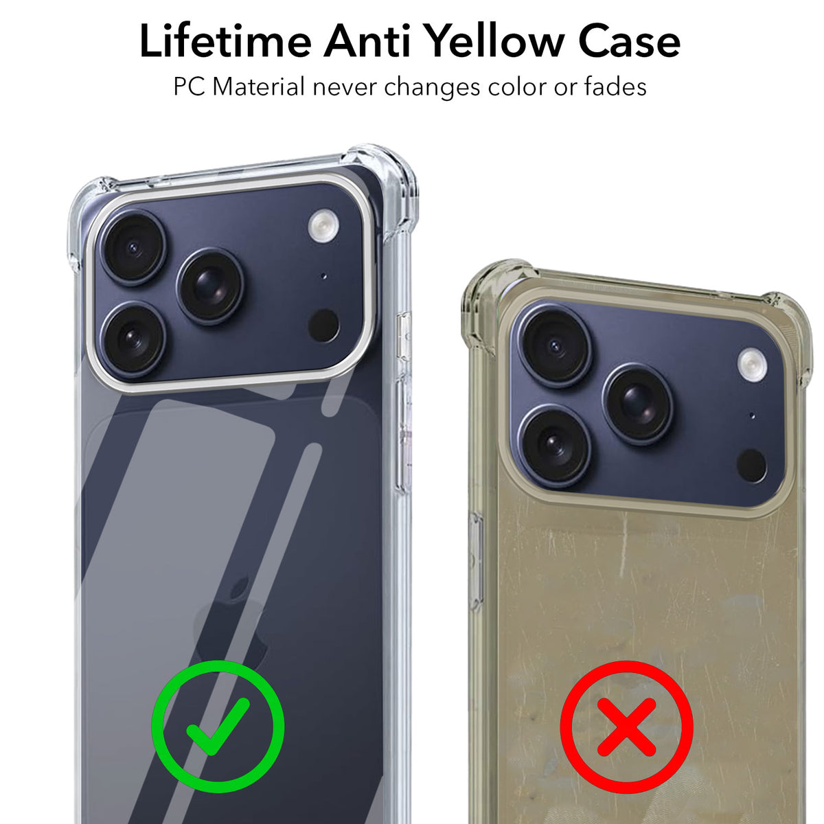 For iPhone 17 Pro | iPhone 18 Pro Back Cover (Drop & Camera Protection | Hard Polycarbonate)