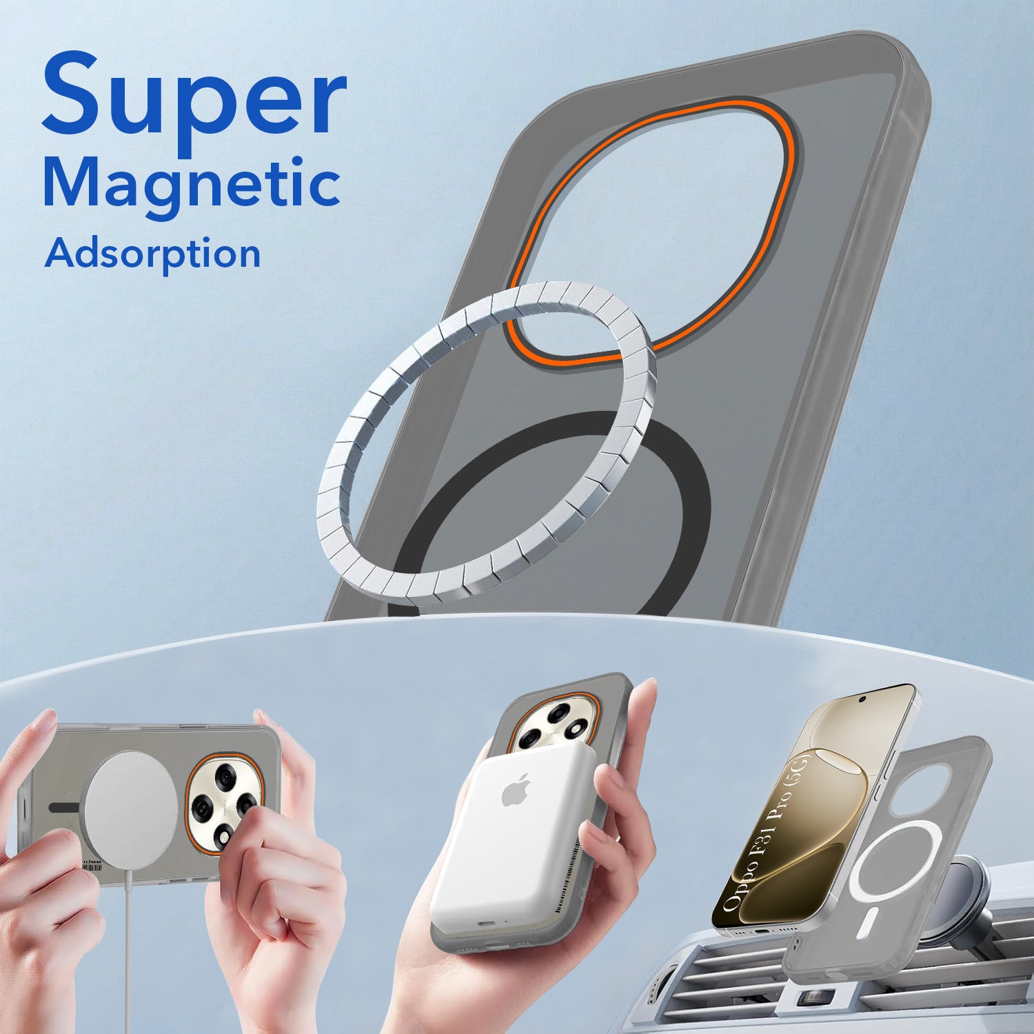 For Oppo F31 Pro Back Cover Case (Soft Touch | Camera Bump Protection | MagSafe Compatible | Matte Finish)