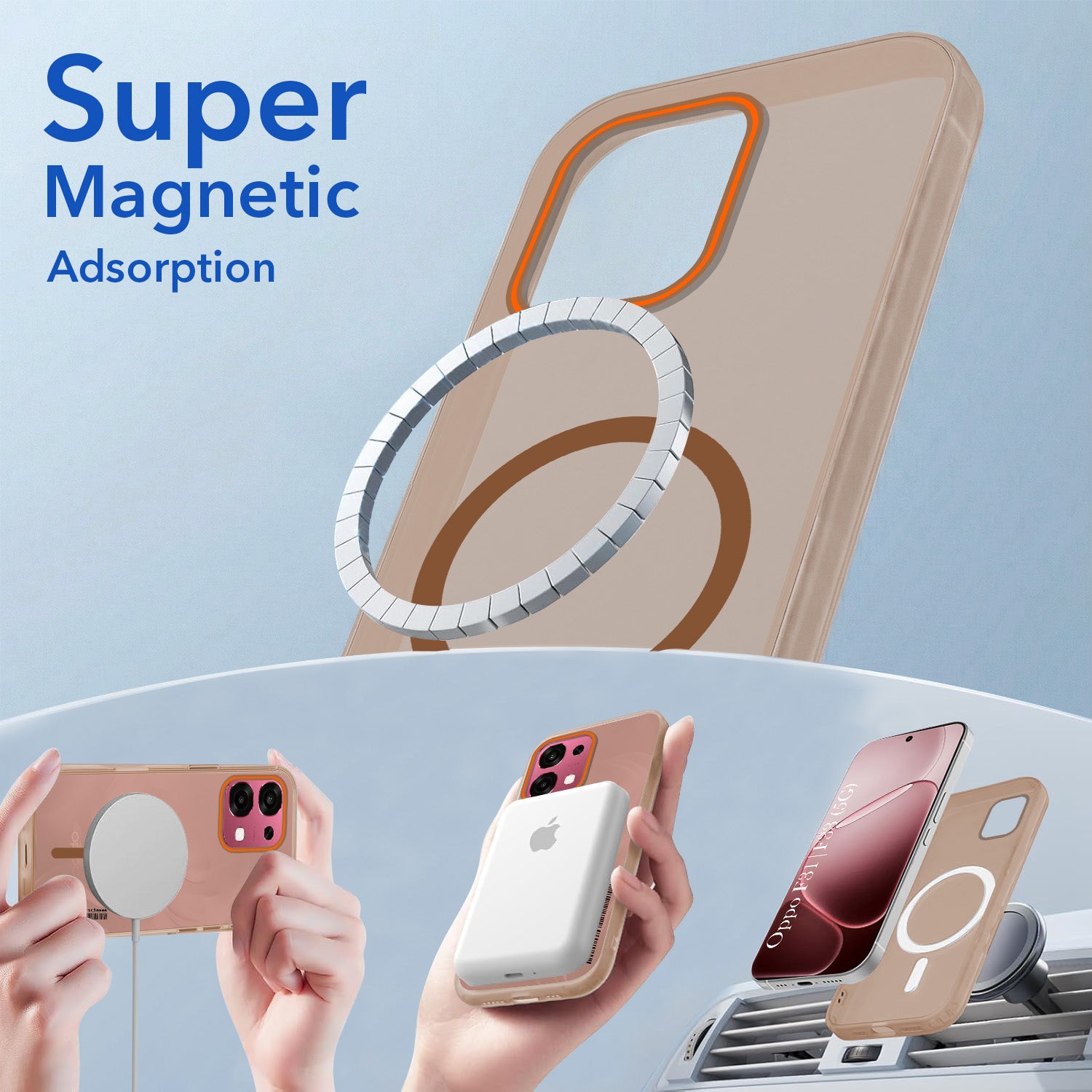 For Oppo F31 5G | Oppo F33 5G Back Cover Case (Soft Touch | Camera Bump Protection | MagSafe Compatible | Matte Finish)