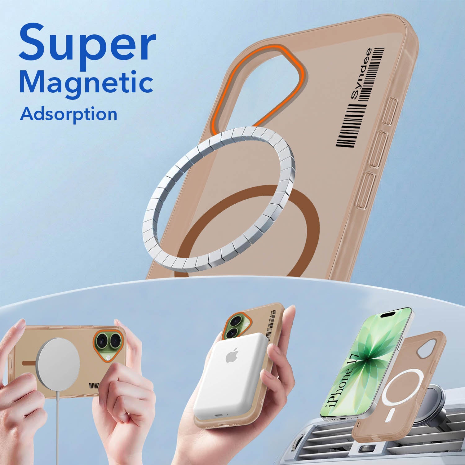 For Apple iPhone 17 Back Cover Case (Soft Touch | Camera Bump Protection | MagSafe Compatible | Matte Finish)