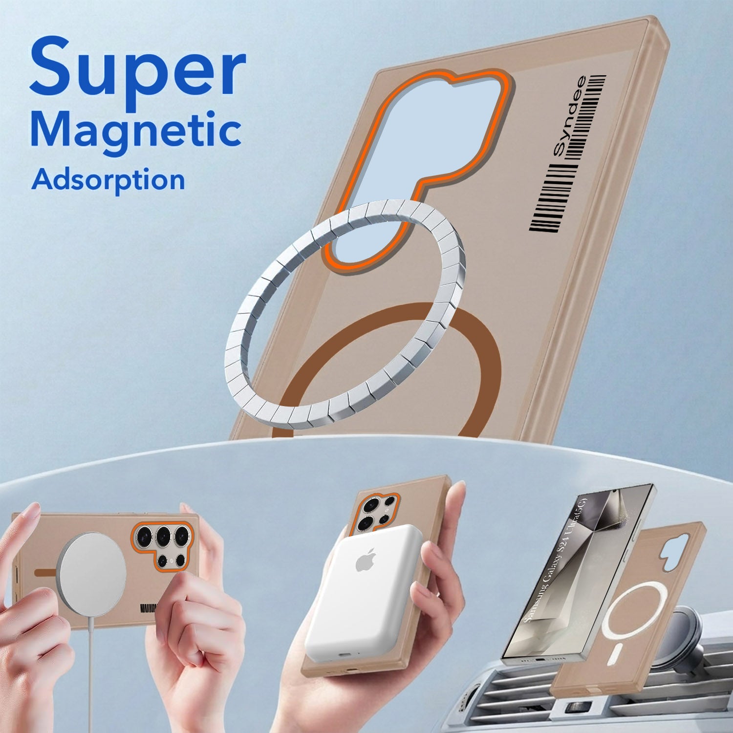 For Samsung Galaxy S24 Ultra Back Cover Case (Soft Touch | Camera Bump Protection | MagSafe Compatible | Matte Finish)