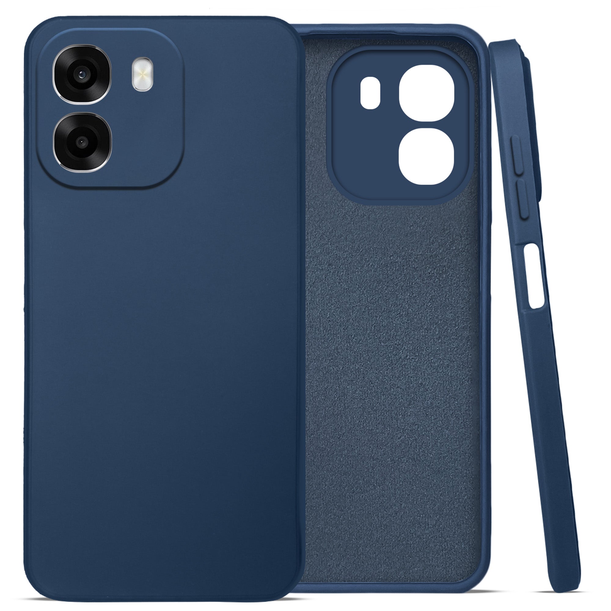 For Oppo A6 5G | Oppo K14 5G Back Cover Case (Matte Finish Silicone with Inside Fiber cloth)