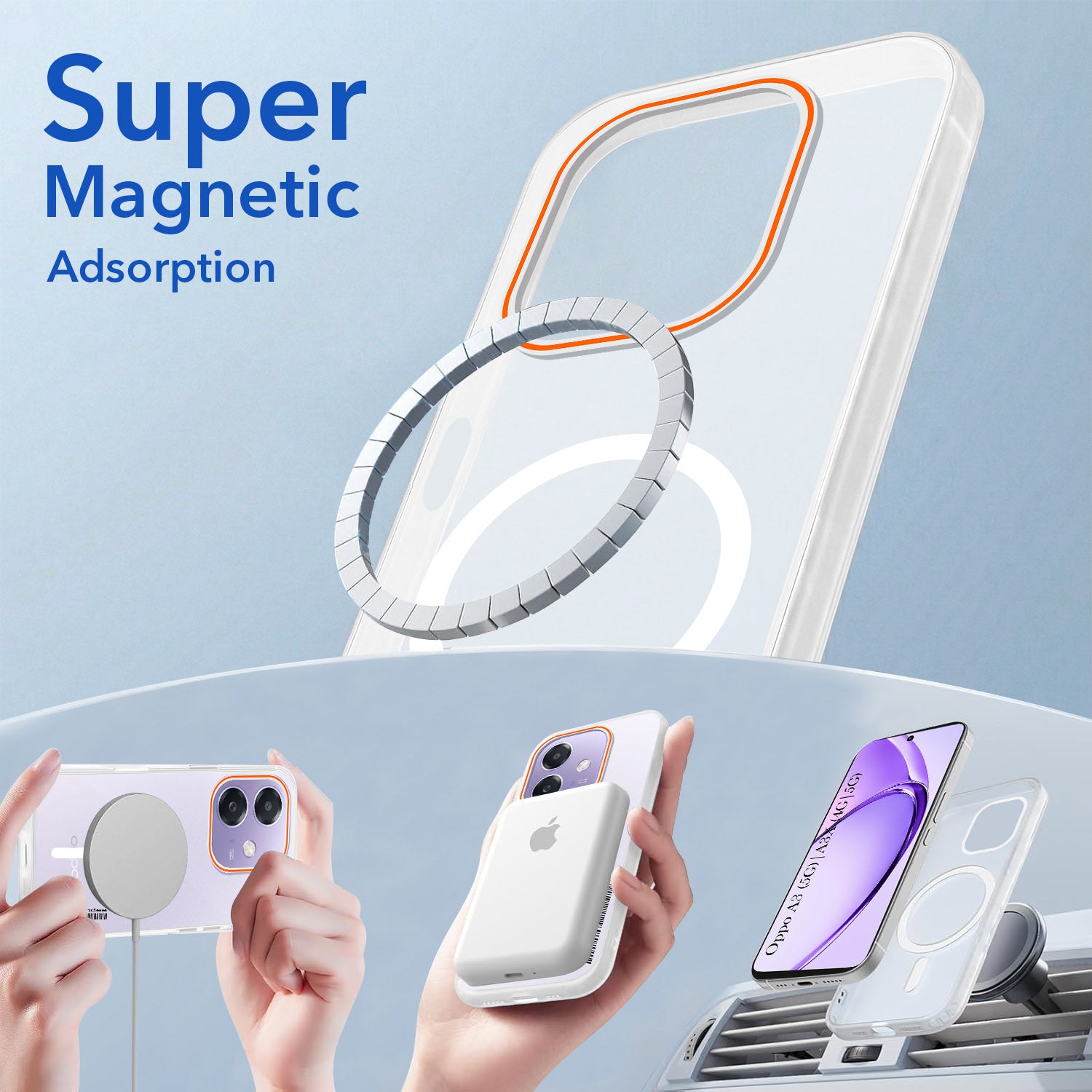 For Oppo A3X (4G/5G) | Oppo A3 5G Back Cover Case (Soft Touch | Camera Bump Protection | MagSafe Compatible | Matte Finish)