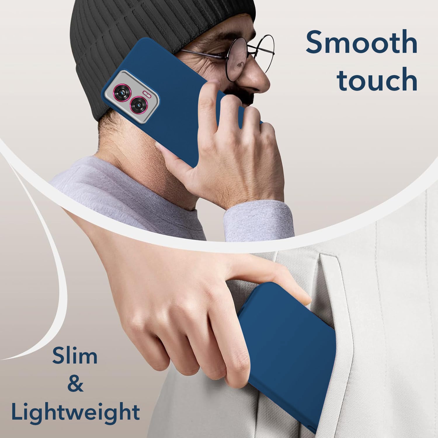 For Motorola Moto Edge 50 Fusion (Dual Color Matte Finish | Full Camera Protection | Sleek and Professional)