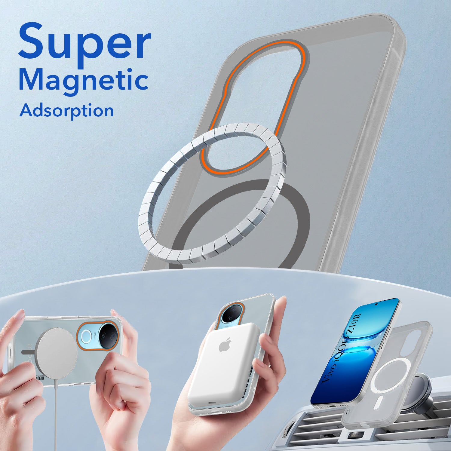 For Vivo iQOO Z10R Back Cover Case (Soft Touch | Camera Bump Protection | MagSafe Compatible | Matte Finish)