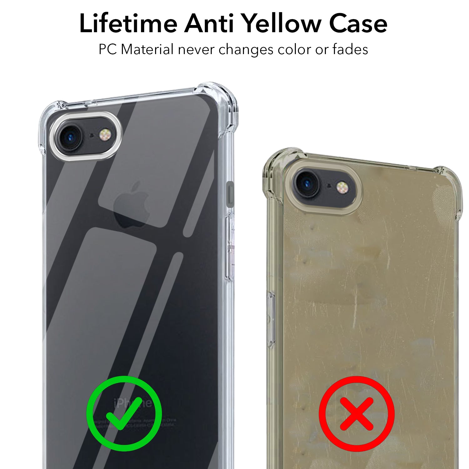 For Apple iphone 7 Back Cover Shockproof Crystal-Clear (Drop & Camera Protection | Hard Polycarbonate)