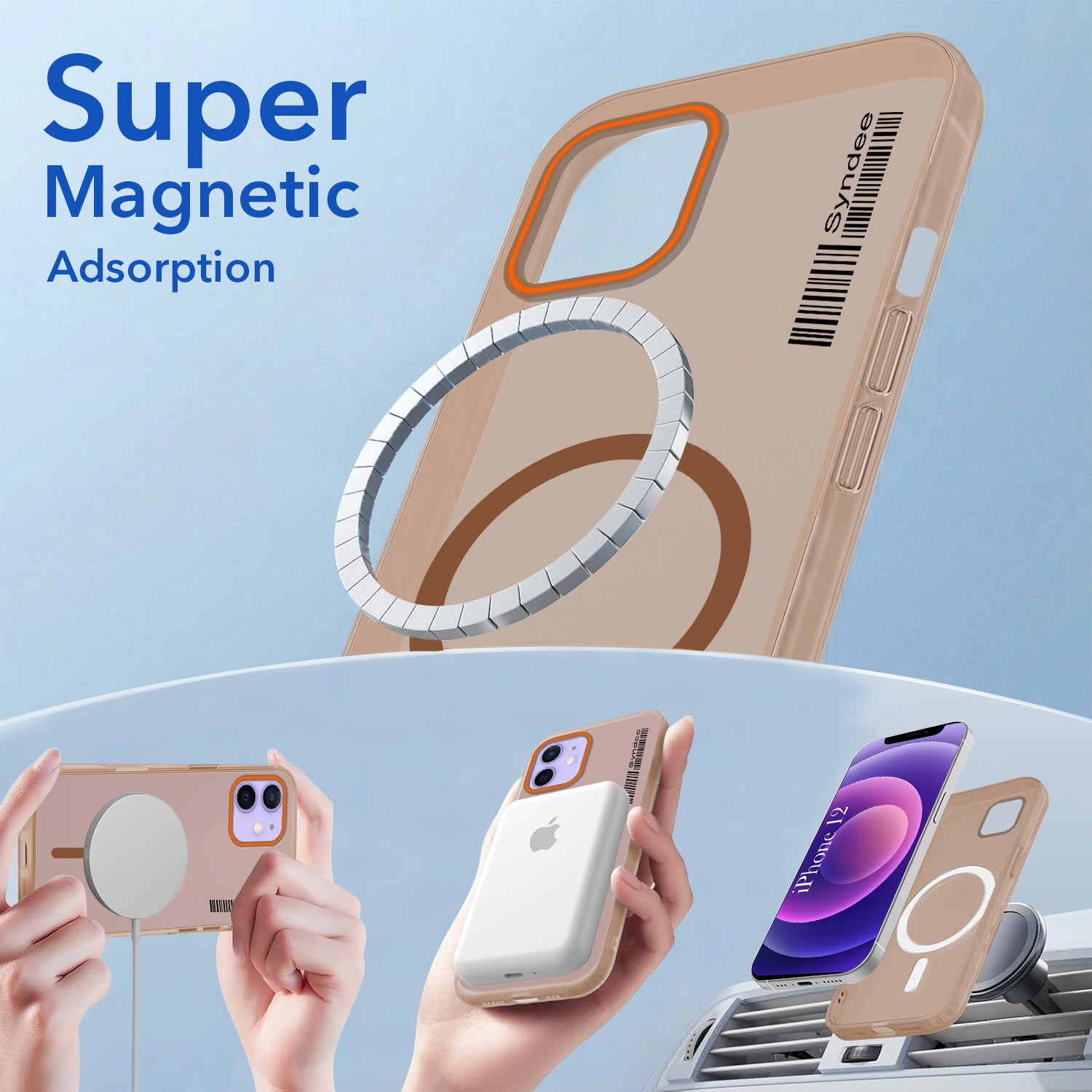 For Apple iPhone 12 Back Cover Case (Soft Touch | Camera Bump Protection | MagSafe Compatible | Matte Finish)