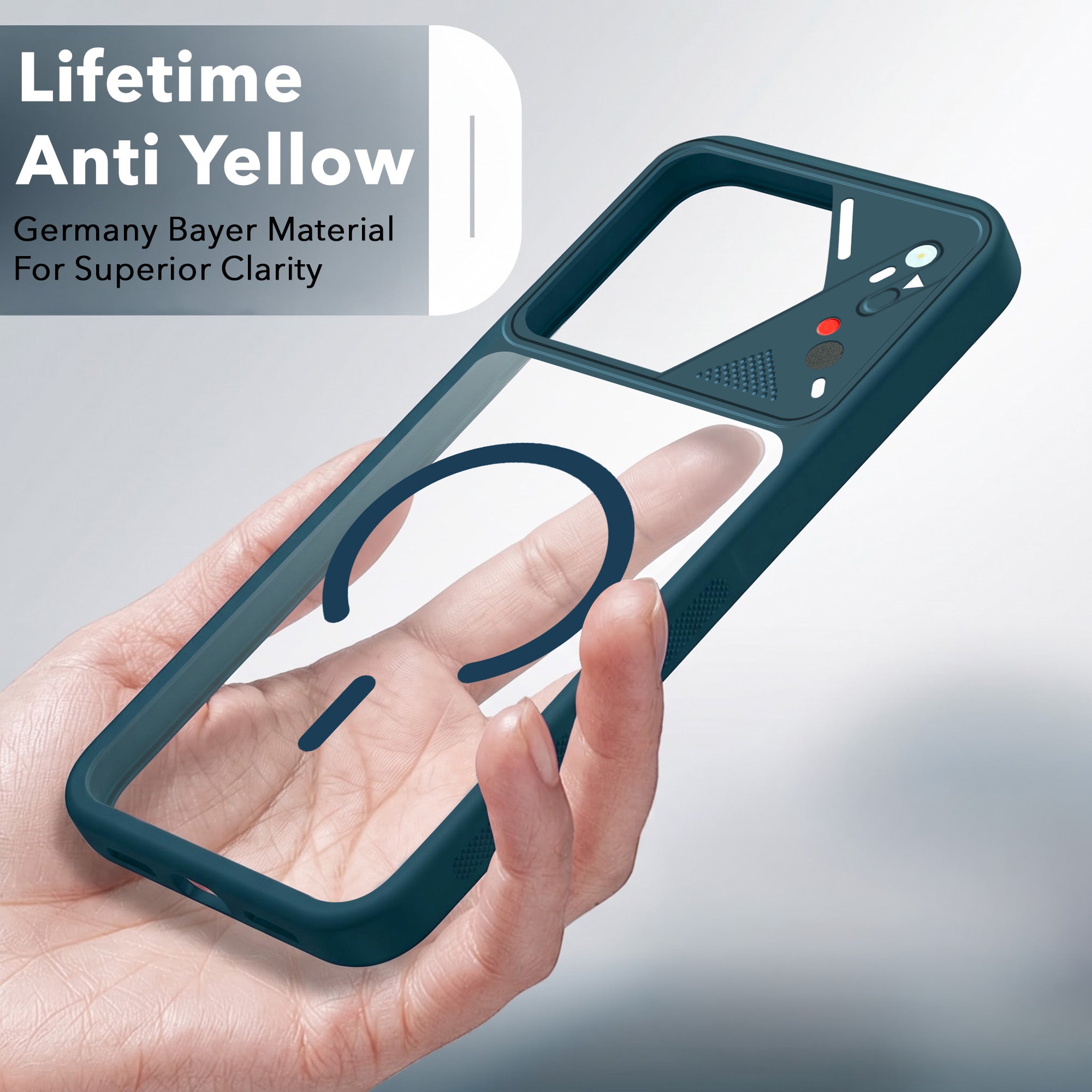 For Motorola Moto Edge 70 Fusion Back Cover Case Lifetime Anti-Yellow Clear (Camera Protection | Side Grip | Wireless MagSafe Compatible)