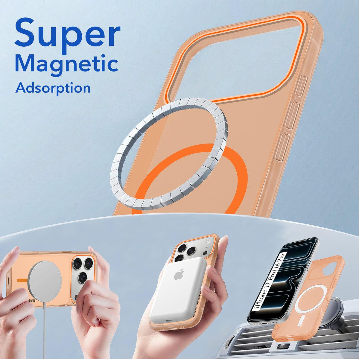 For iPhone 17 Pro | iPhone 18 Pro Back Cover Case (Soft Touch | Camera Bump Protection | MagSafe Compatible | Matte Finish)