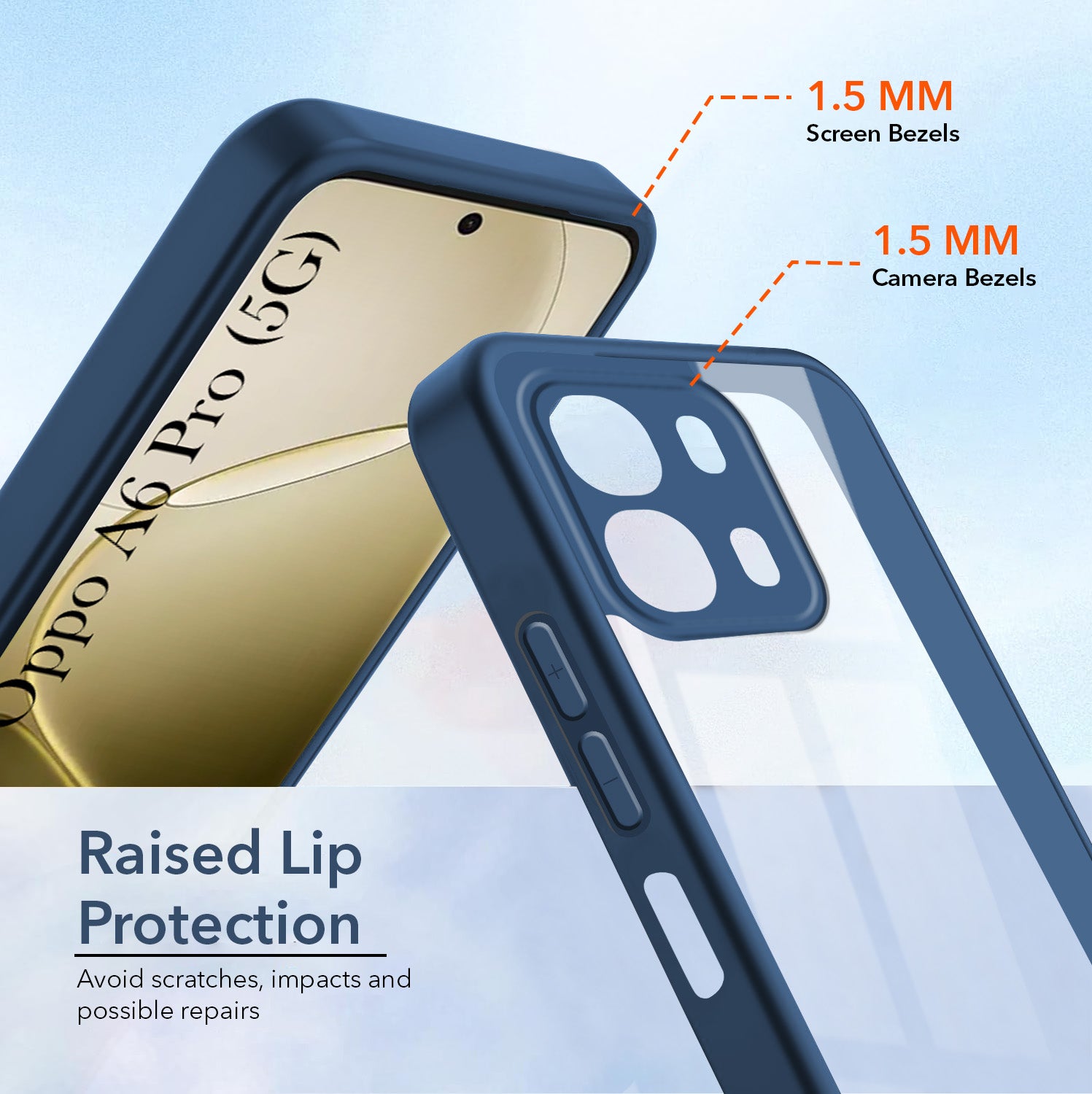 For Oppo A6 Pro Back Cover Case Ultra-Hybrid (Lifetime Anti Yellow | Anti Scratch | Crystal Clear Shockproof)