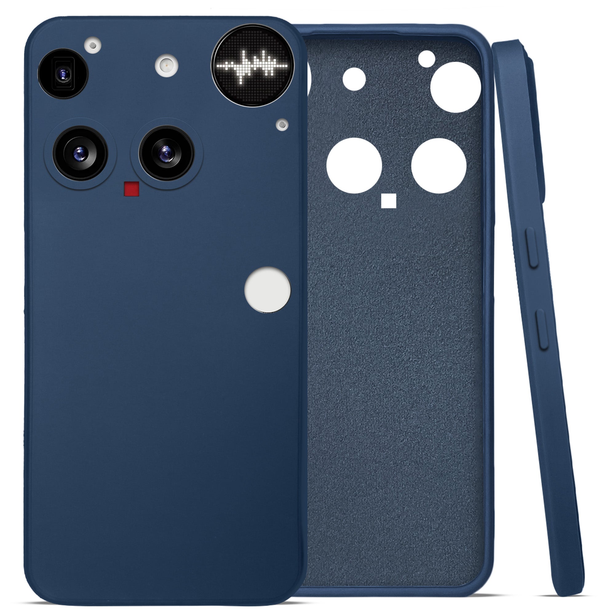 For Nothing Phone 3 Back Cover Case ( Matte Finish Silicone with Inside Fiber cloth)