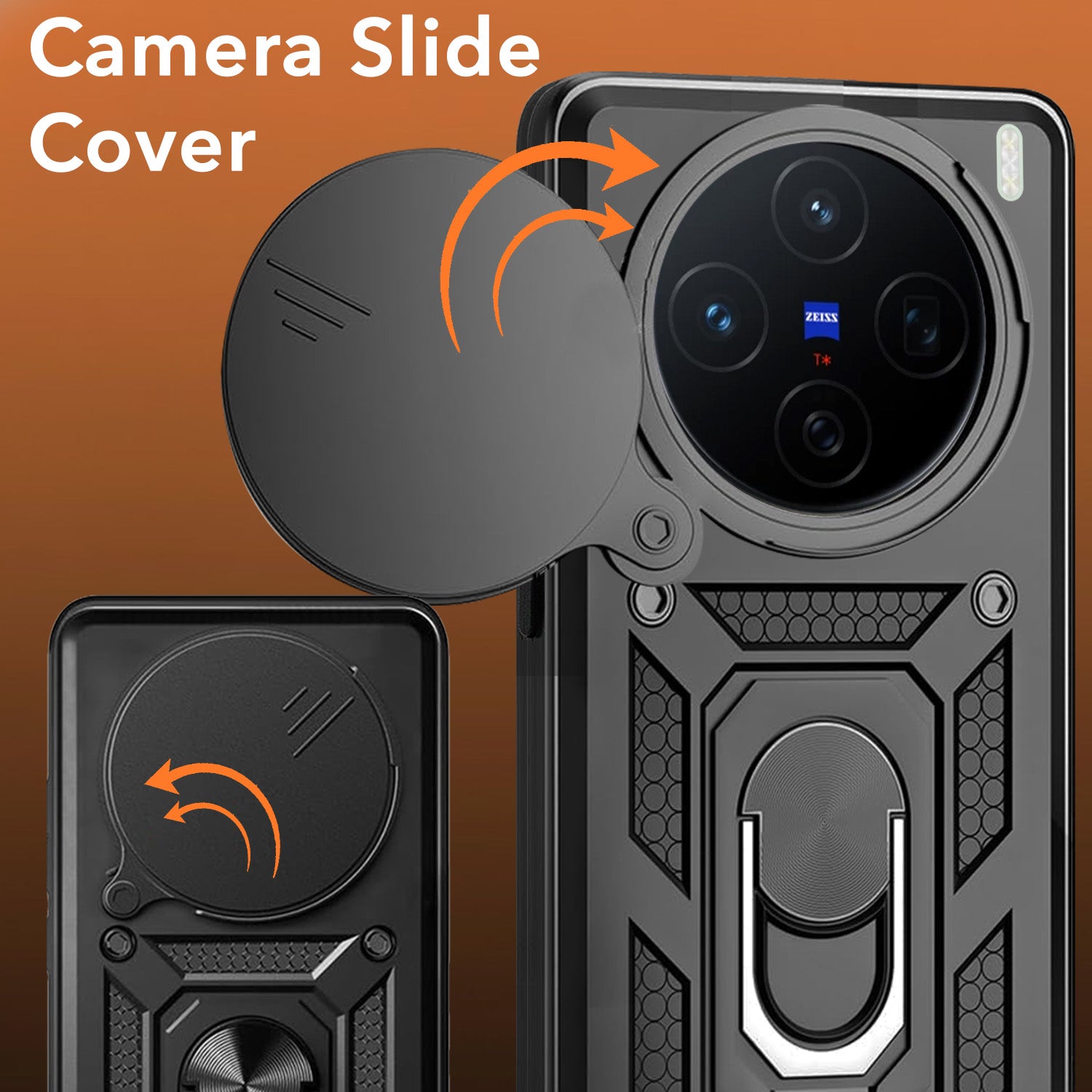 For Vivo X200 Back Cover Case (Hybrid Dual Armor Polycarbonate)