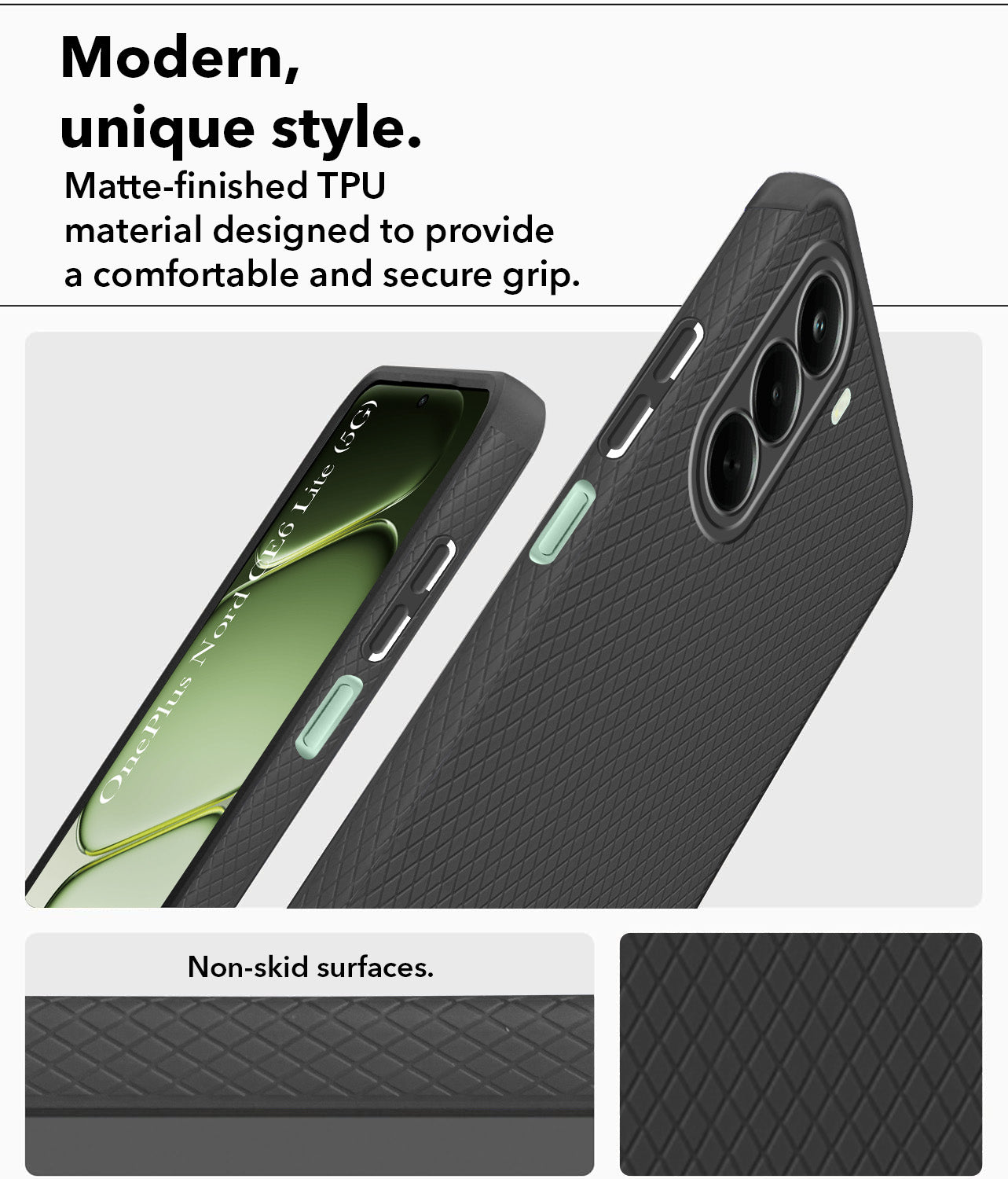 For OnePlus Nord CE 6 Lite Back Cover Case Liquid Silicone (Camera Protection | Side Grip Texture | Soft and Flexible)
