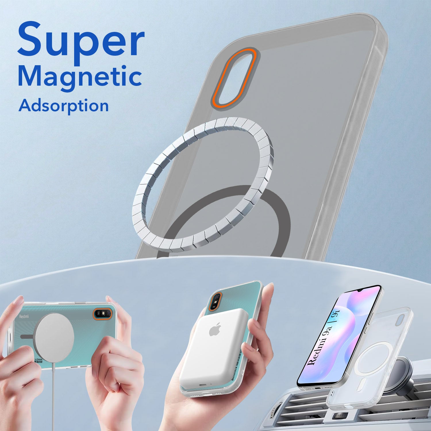 For Xiaomi Mi Redmi 9A | Redmi 9i Back Cover Case (Soft Touch | Camera Bump Protection | MagSafe Compatible | Matte Finish)
