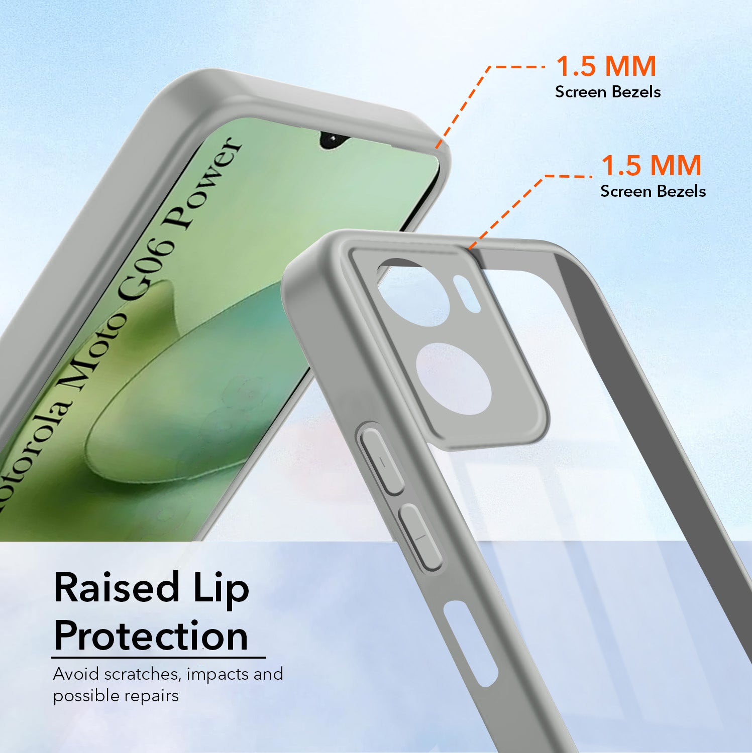 For Motorola Moto G06 Power Back Cover Case Ultra-Hybrid(Lifetime Anti Yellow | Anti Scratch | Crystal Clear Shockproof)