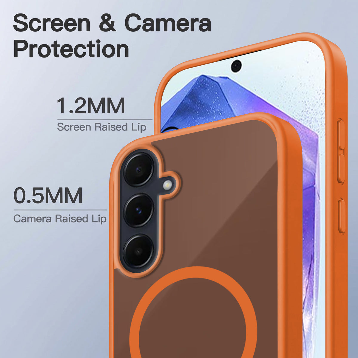 For Samsung Galaxy A55 5G Matte Finish Back Case Cover (MagSafe Compatible | Translucent Soft Touch | Slim and Unbreakable)