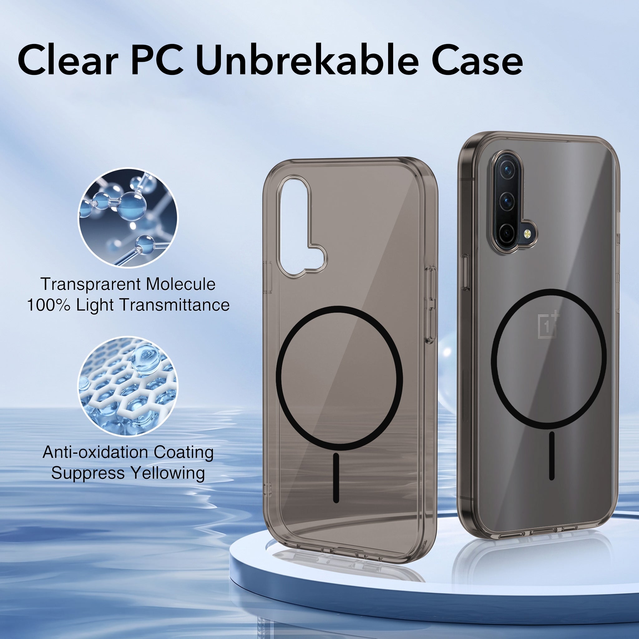 For OnePlus Nord CE 5G Back Case Cover Crystal Anti Yellow (Unbreakable PC | MagSafe Wireless Charging Support |Camera Protection Bump)