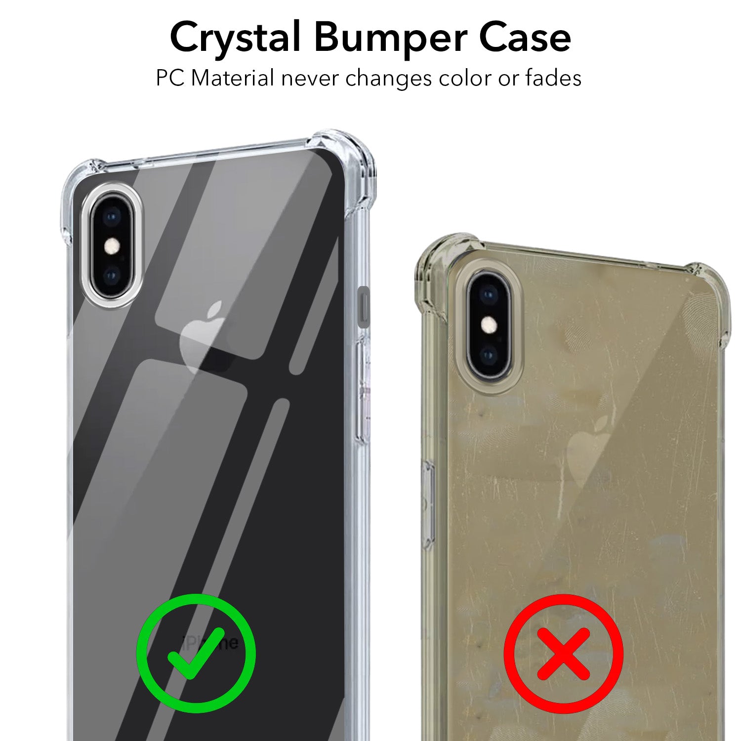 For Apple iPhone Xs Max Back Cover (Shockproof Crystal Clear Case |  Drop & Camera Protection | Hard Polycarbonate)