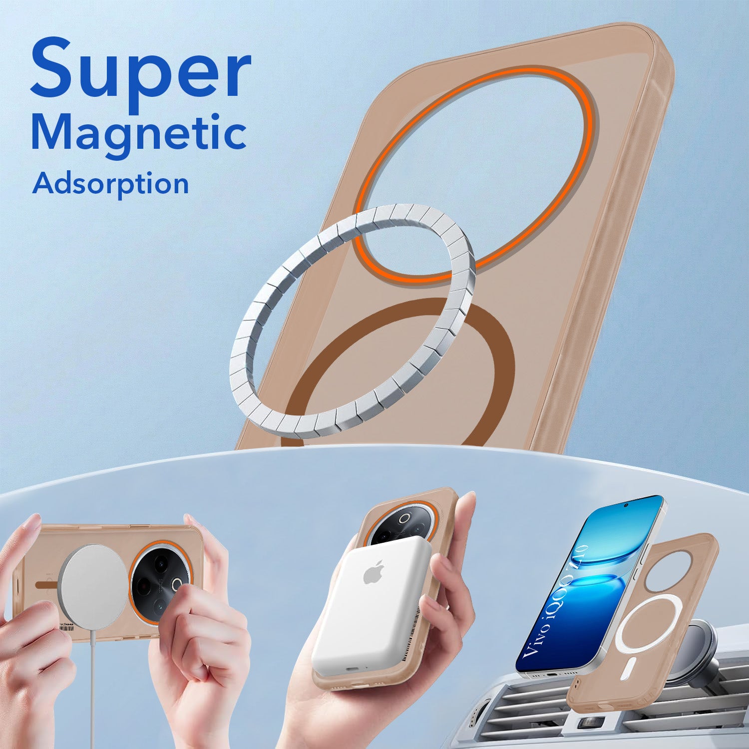 For Vivo iQOO Z10 Back Cover Case (Soft Touch | Camera Bump Protection | MagSafe Compatible | Matte Finish)