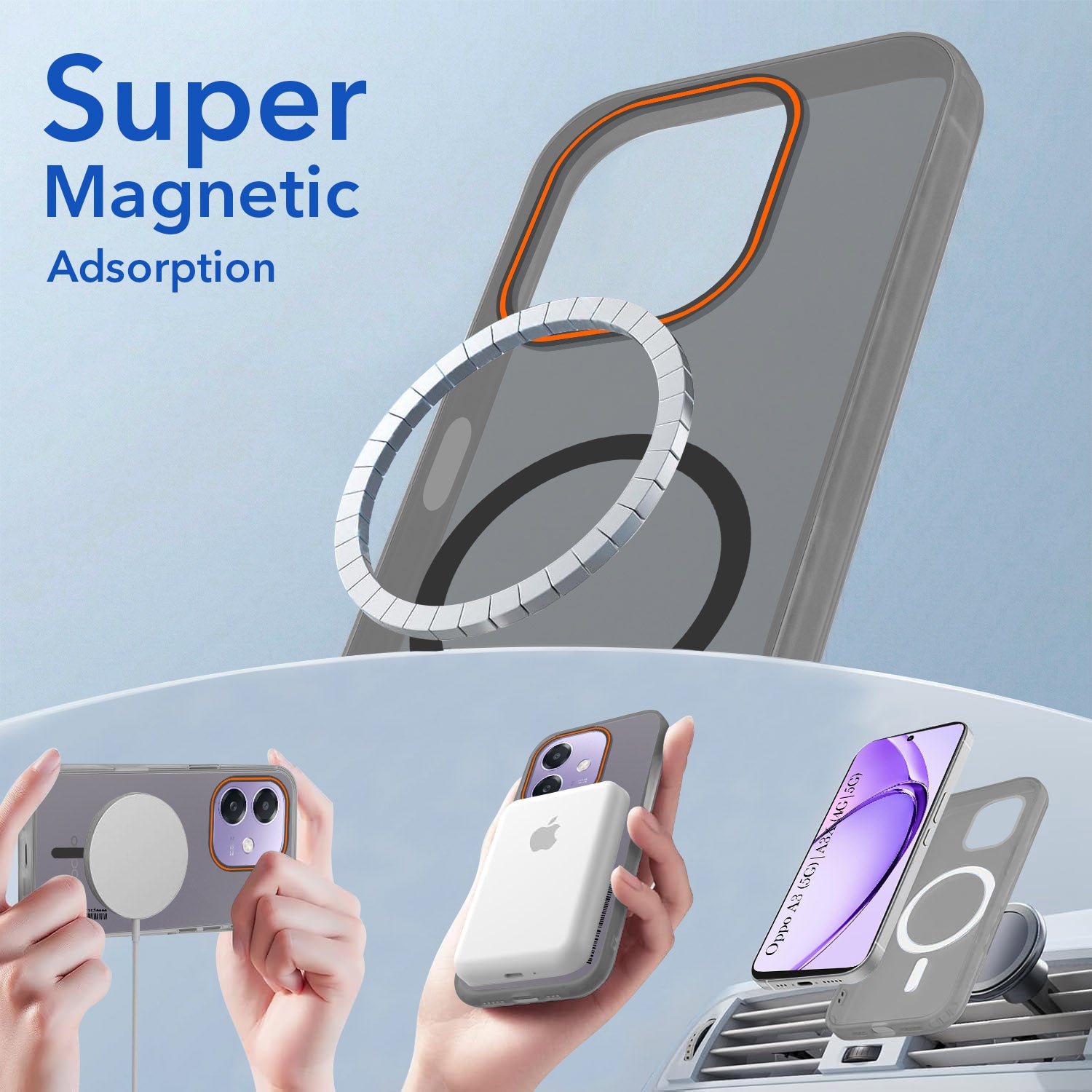 For Oppo A3X (4G/5G) | Oppo A3 5G Back Cover Case (Soft Touch | Camera Bump Protection | MagSafe Compatible | Matte Finish)