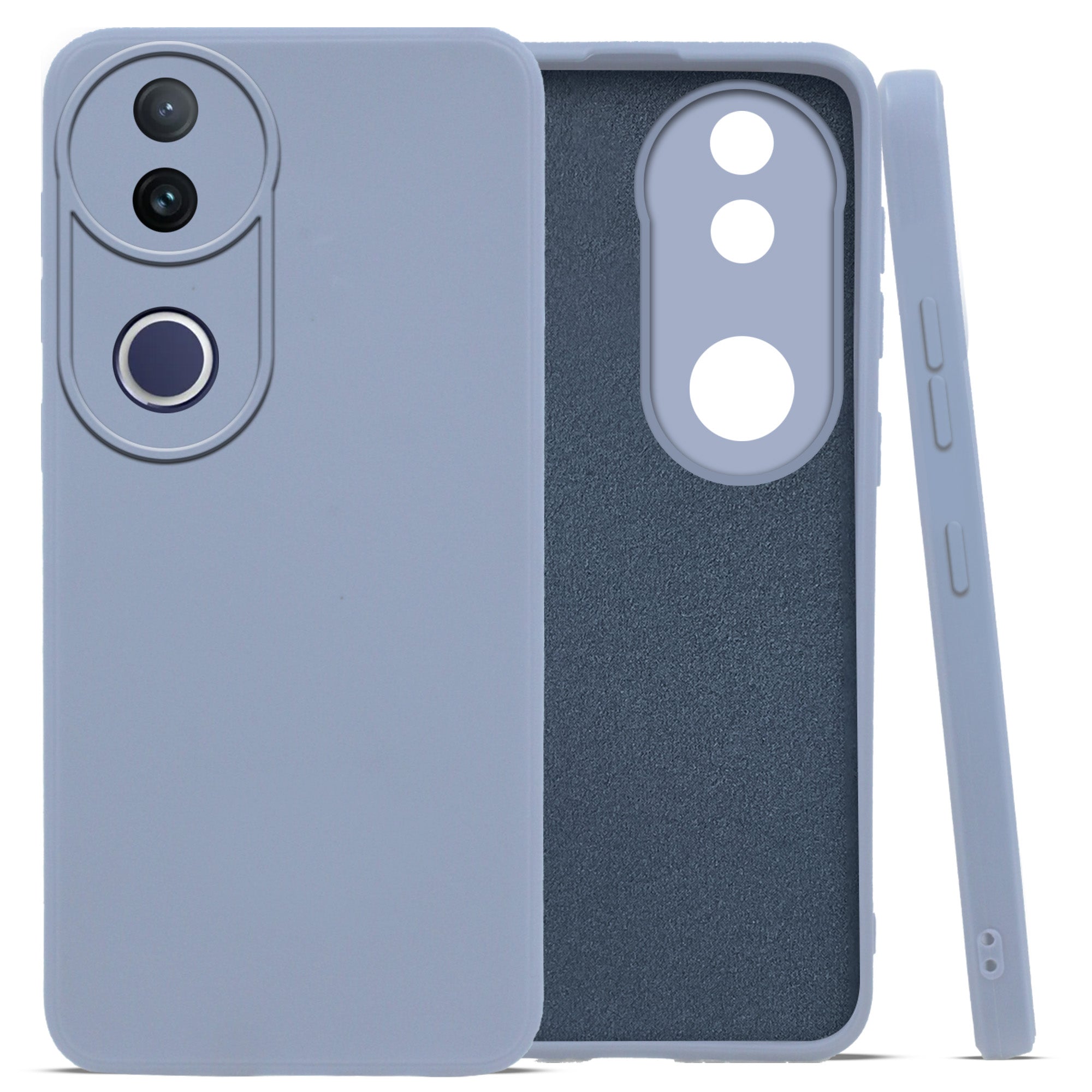 For Vivo V50 | Vivo V50e Back Cover Case (Matte Finish Silicone with Inside Fiber Cloth)