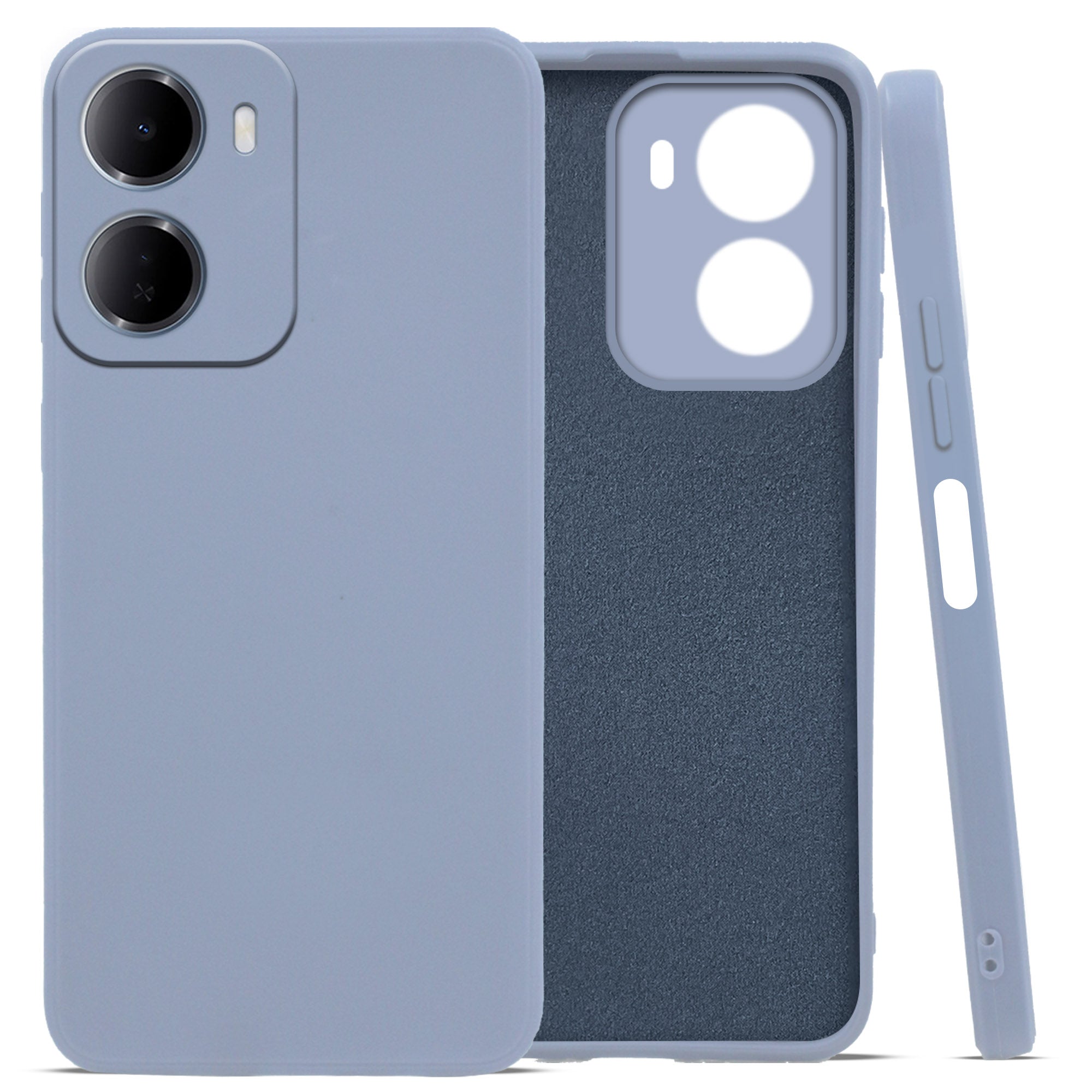 For Redmi 15A 5G Back Cover Case (Matte Finish Silicone with Inside Fiber cloth)