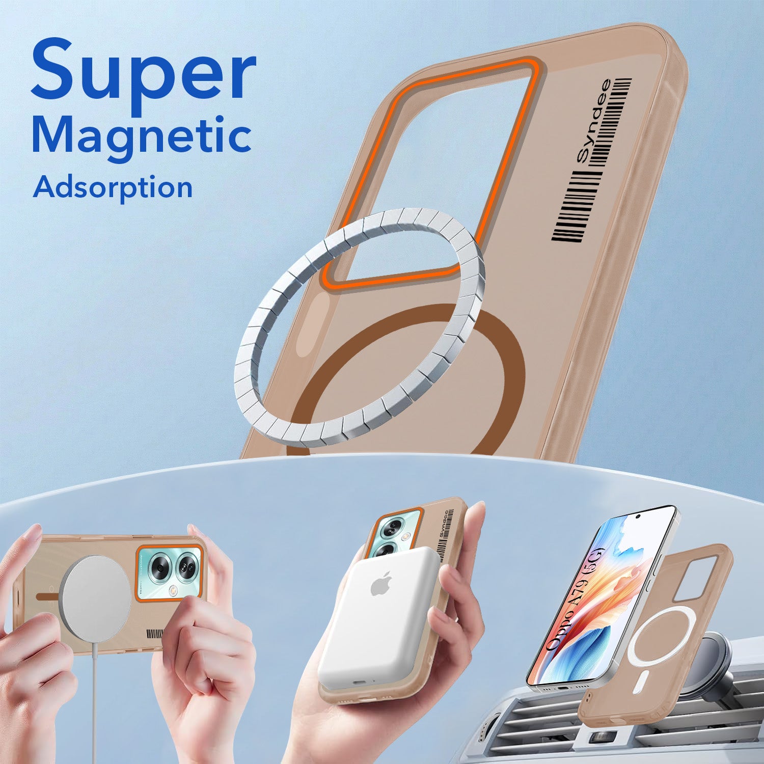 For Oppo A79 5G Back Cover Case (Soft Touch | Camera Bump Protection | MagSafe Compatible | Matte Finish)