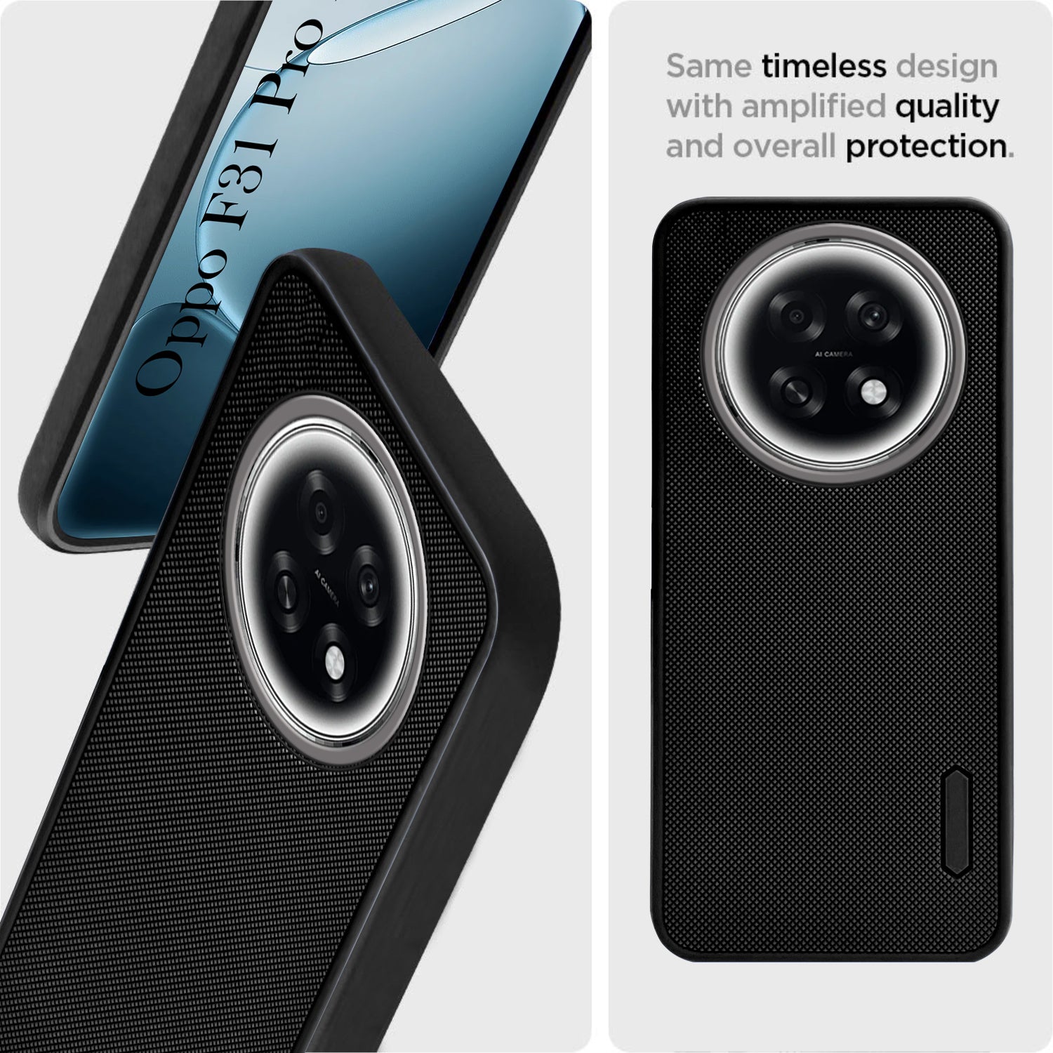 For Oppo F31 Pro Plus Back Cover Case (Textured Grip Design | Micro-Fiber Cloth Inside | Slim and Light Weight | Soft Touch and Feel)