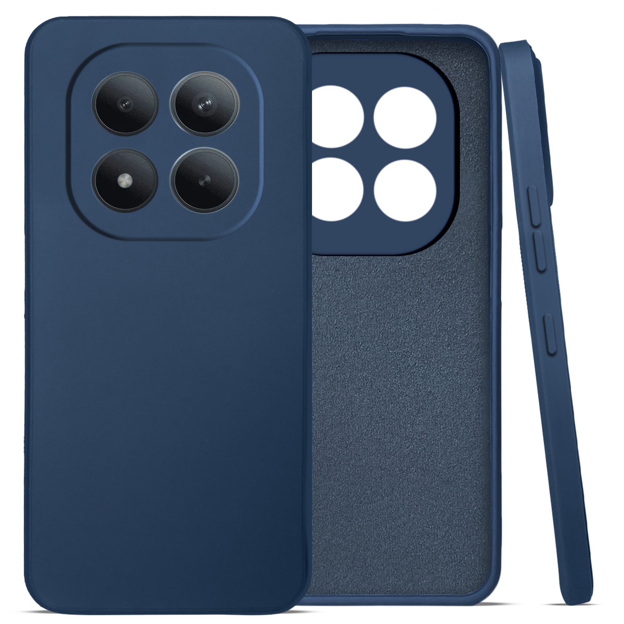 For Xiaomi Redmi Note 15 Pro Plus 5G Back Cover Case (Matte Finish Silicone with Inside Fiber cloth)