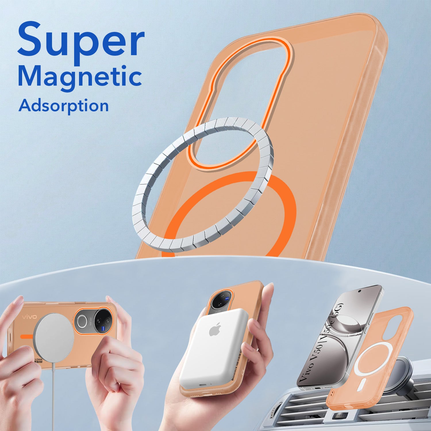 For Vivo V50 | Vivo V50e Back Cover Case (Soft Touch | Camera Bump Protection | MagSafe Compatible | Matte Finish)