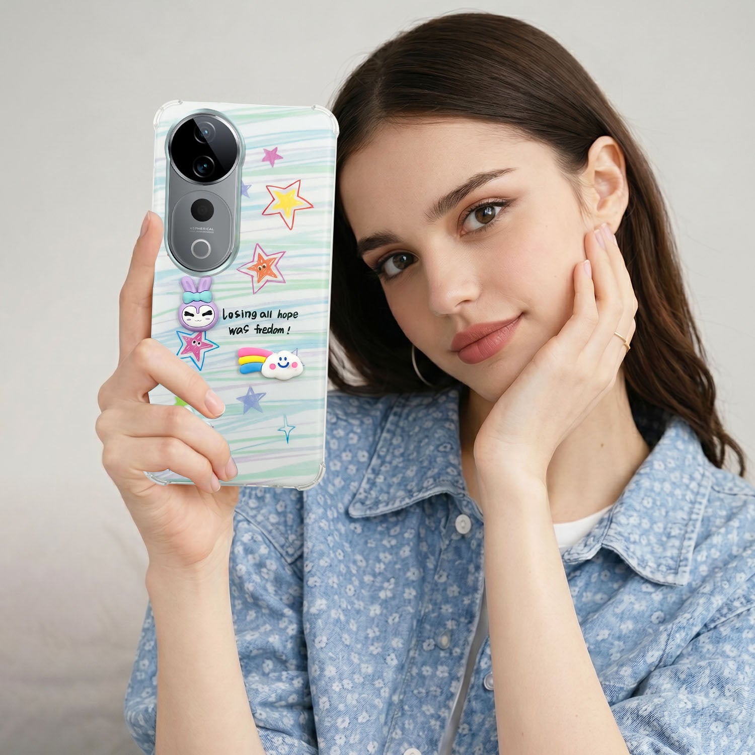 For Vivo T3 Ultra Back Cover Case (3D Cute Cartoons | Hard Back Side Soft | Matte Premium Finish | HD Printing)