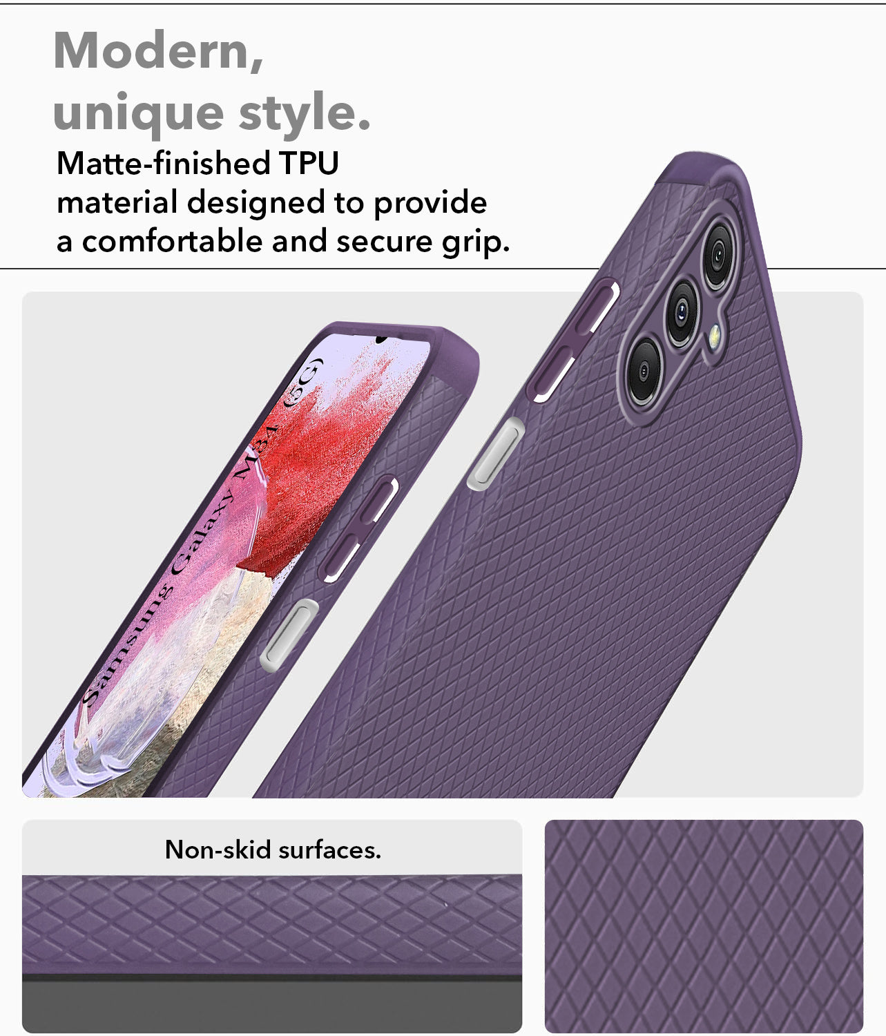 For Samsung Galaxy M34 5G Back Cover Case (Liquid Silicone | Side Grip | Camera Protection)