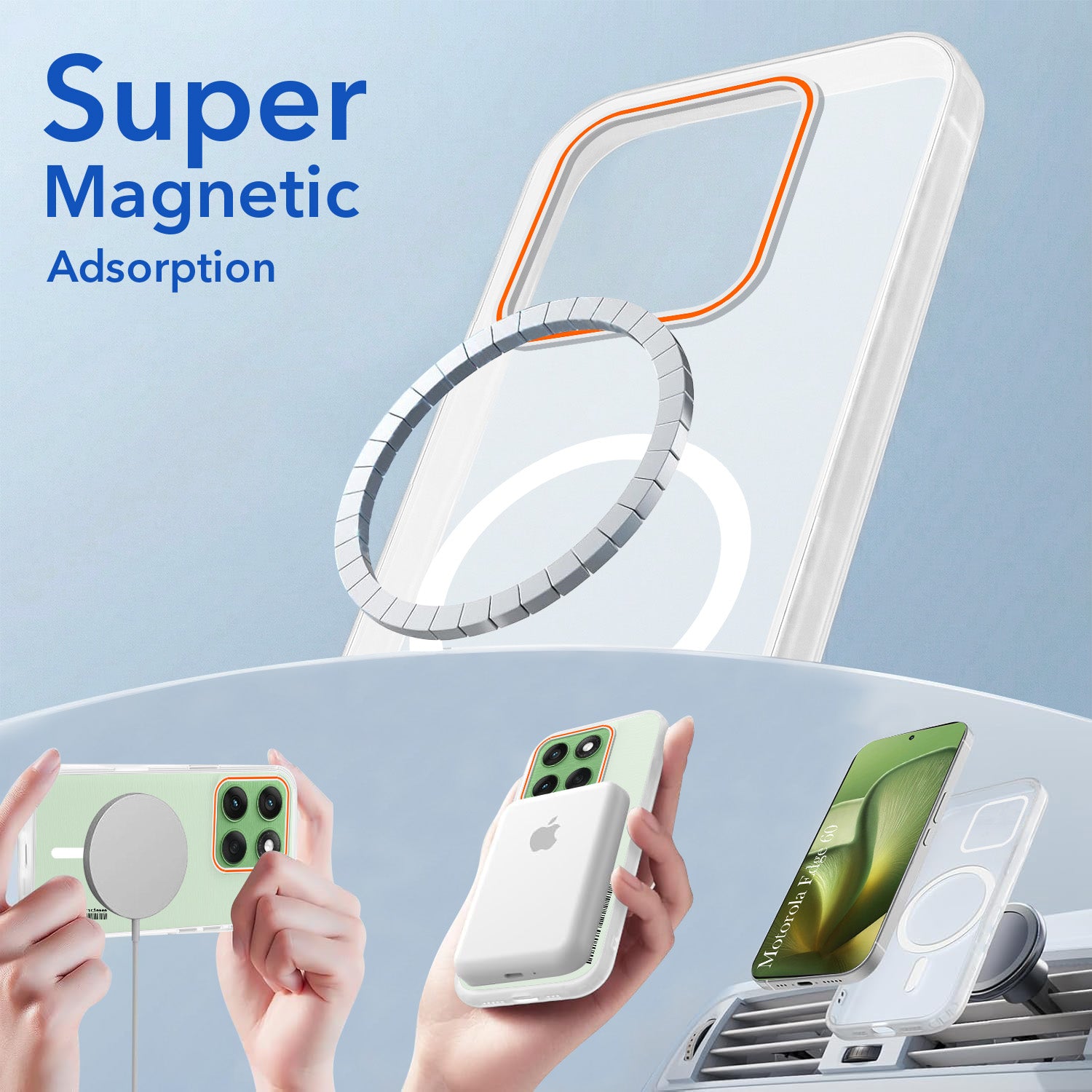 For Motorola Moto Edge 60 Back Cover Case (Soft Touch | Camera Bump Protection | MagSafe Compatible | Matte Finish)
