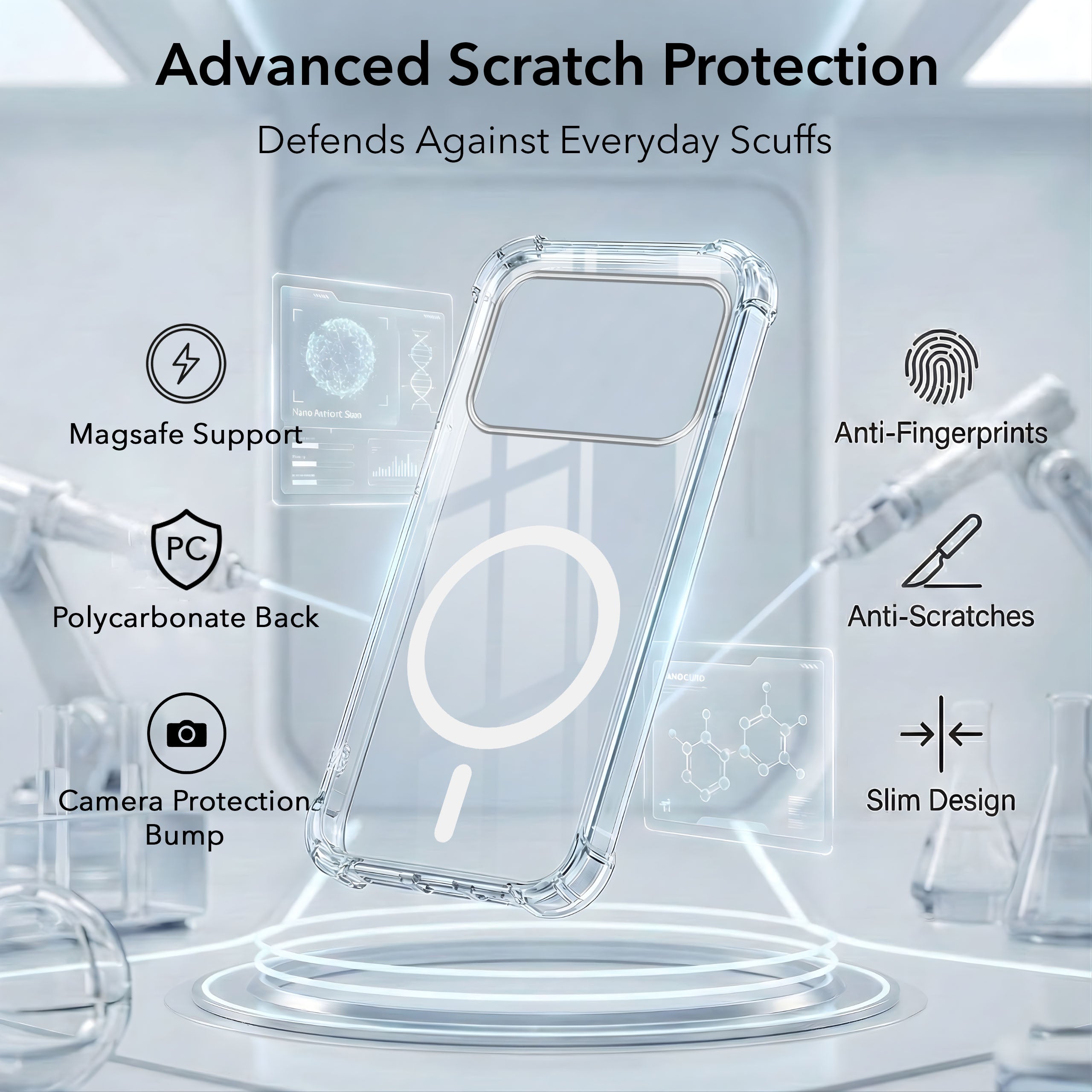 For Infinix Note Edge Back Cover Shockproof Crystal-Clear (Magsafe Wireless Support | Drop & Camera Protection | Hard Polycarbonate)