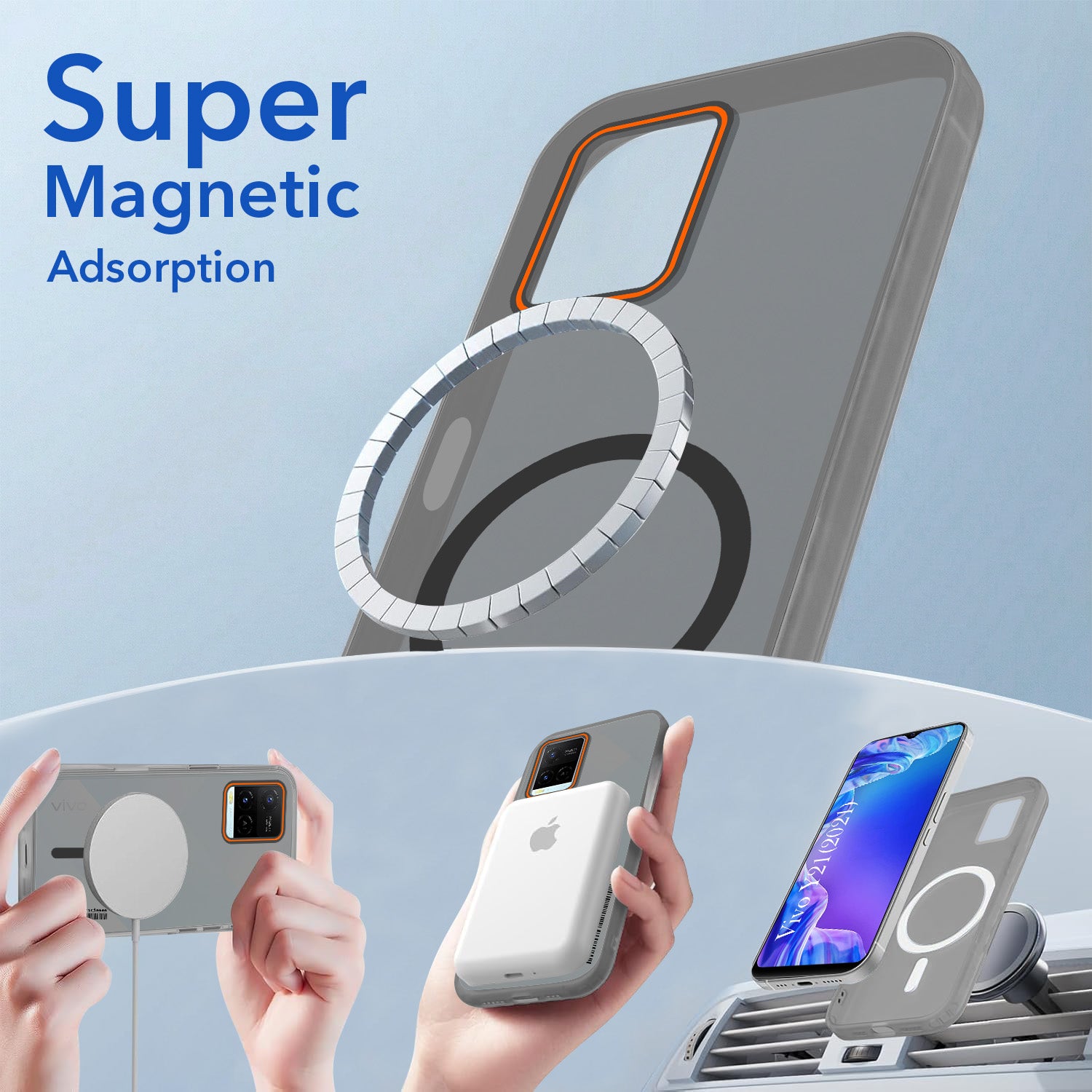 For Vivo Y21 2021 Back Cover Case (Soft Touch | Camera Bump Protection | MagSafe Compatible | Matte Finish)