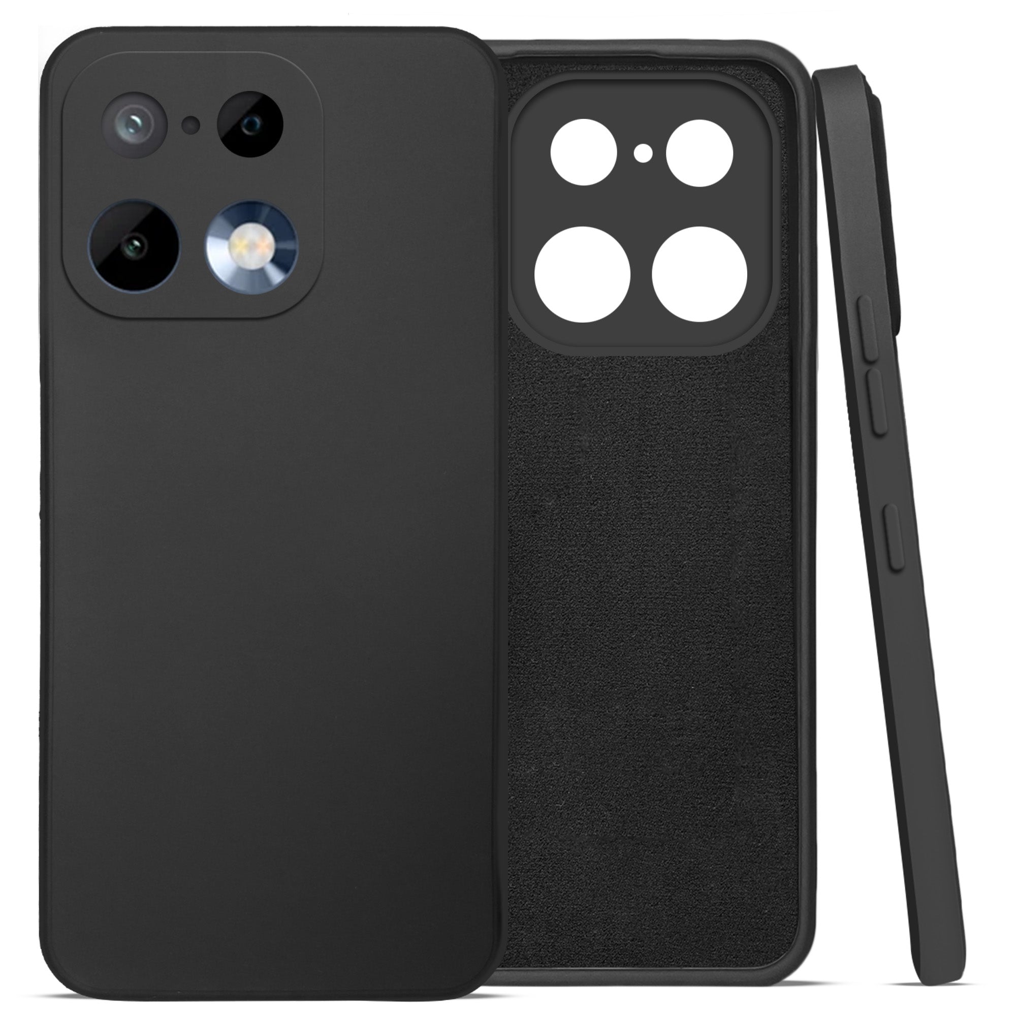 For Realme 16 Pro Back Cover Case (Matte Finish Silicone with Inside Fiber cloth)