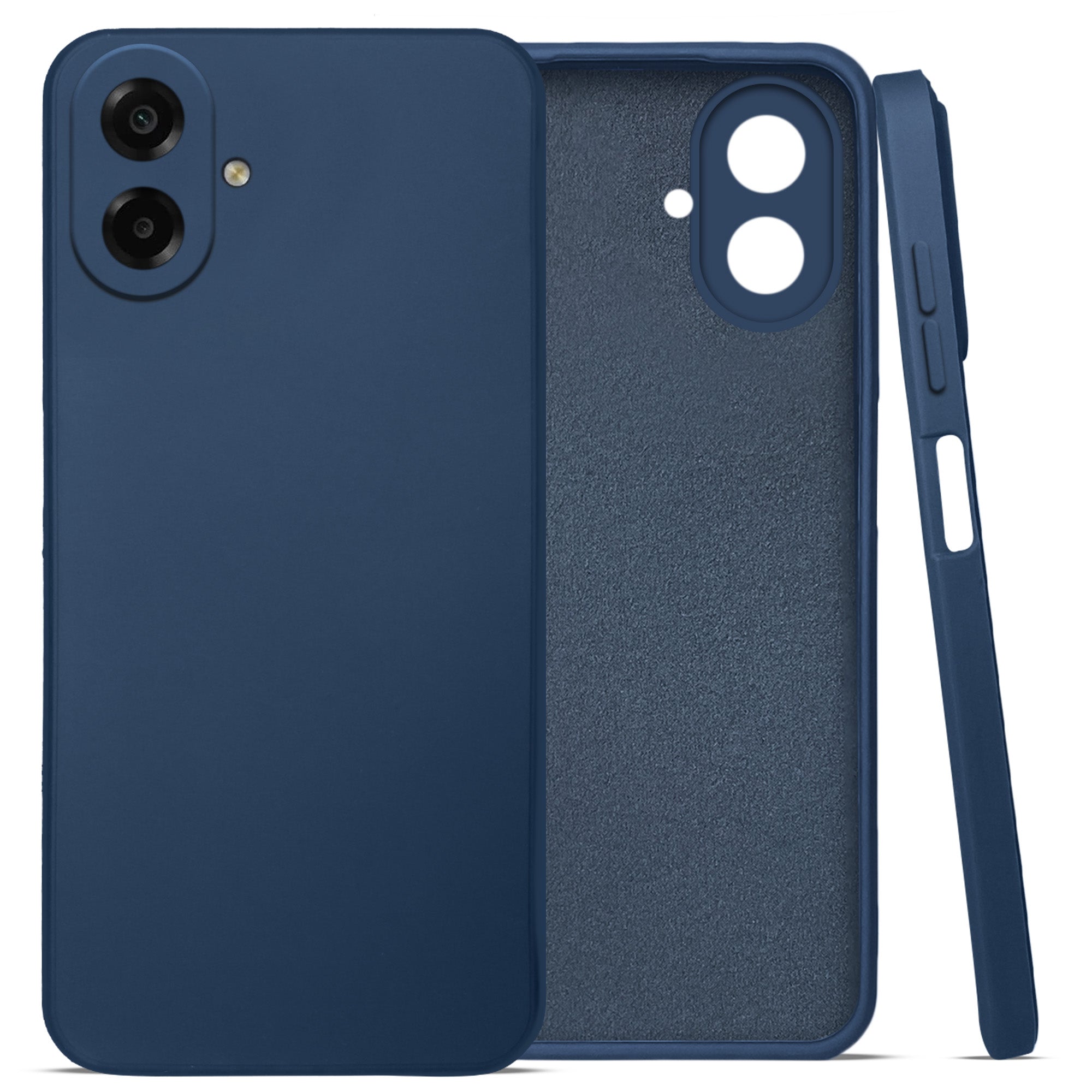 For Samsung Galaxy M07 | Samsung Galaxy F07 Back Cover Case (Matte Finish Silicone with Inside Fiber cloth)