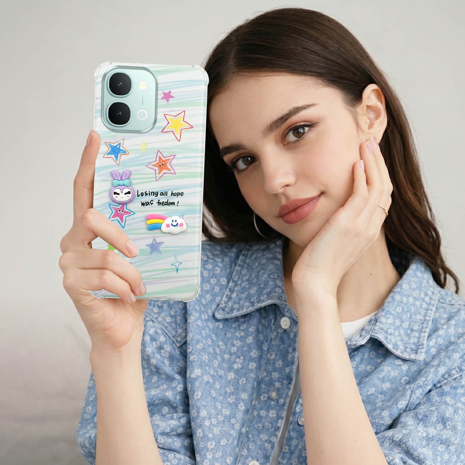 For Vivo iQOO Z11x 5G Back Cover Case (3D Cute Cartoons | Hard Back Side Soft | Matte Premium Finish | HD Printing)