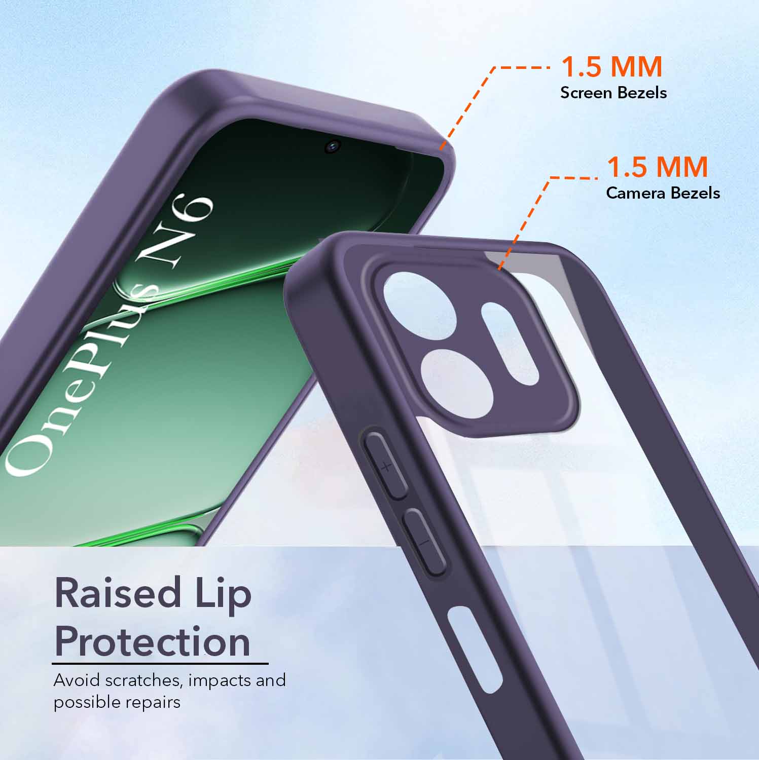 For OnePlus N6 Back Cover Case Ultra-Hybrid (Lifetime Anti Yellow | Anti Scratch | Crystal Clear Shockproof)