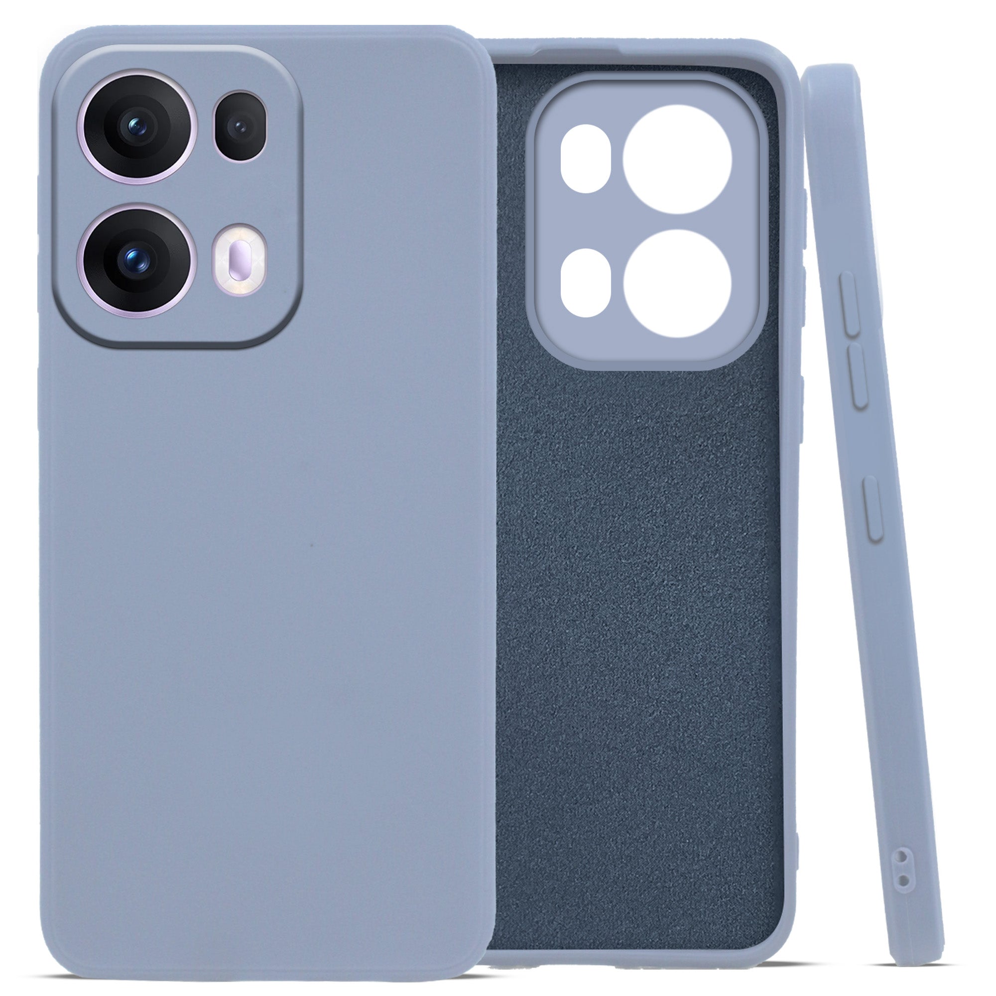 For Oppo Reno13 Pro 5G | Oppo Reno 13 Pro 5G Back Cover Case (Matte Finish Silicone with Inside Fiber cloth)