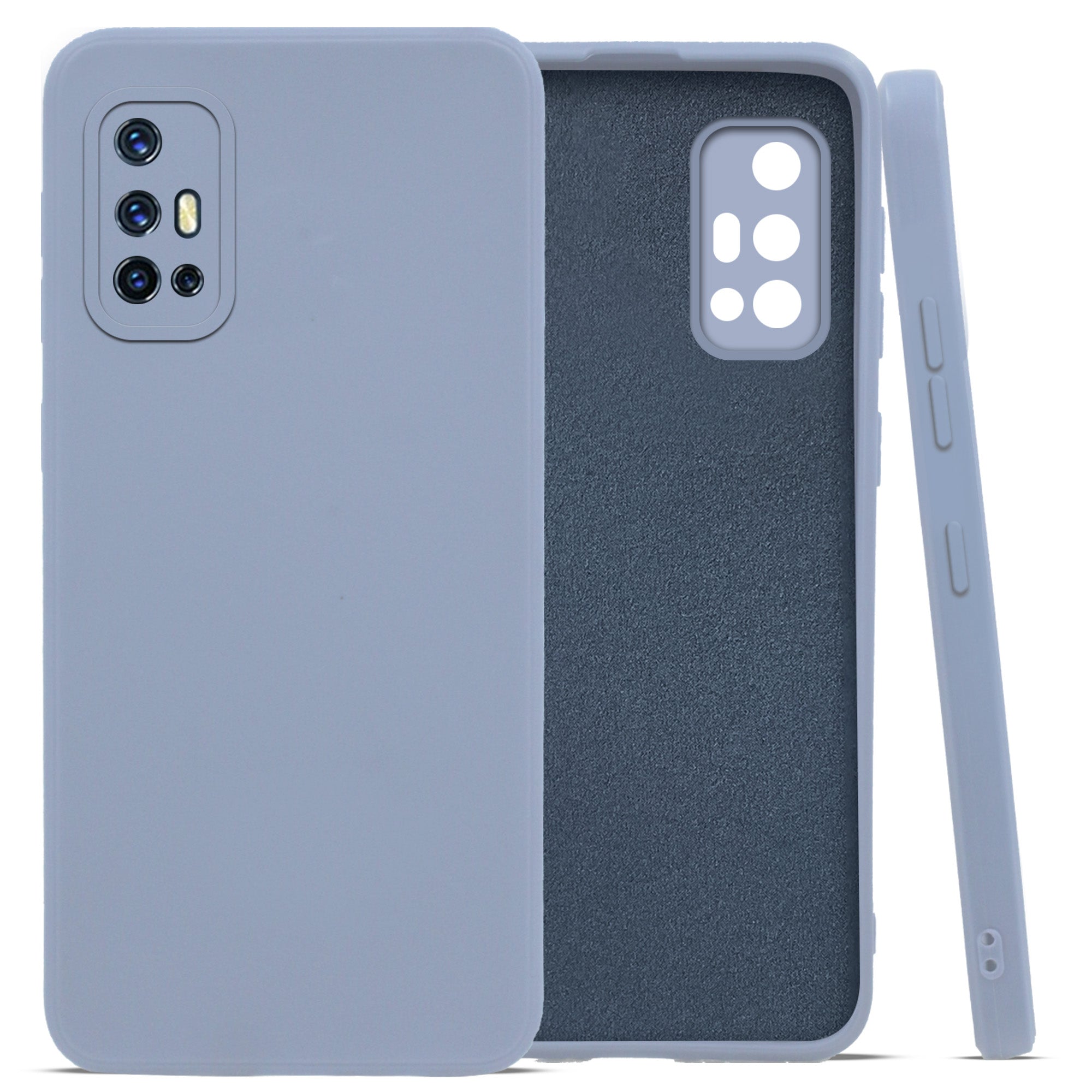 For Vivo V17 Back Cover Case ( Matte Finish Silicone with Inside Fiber cloth)